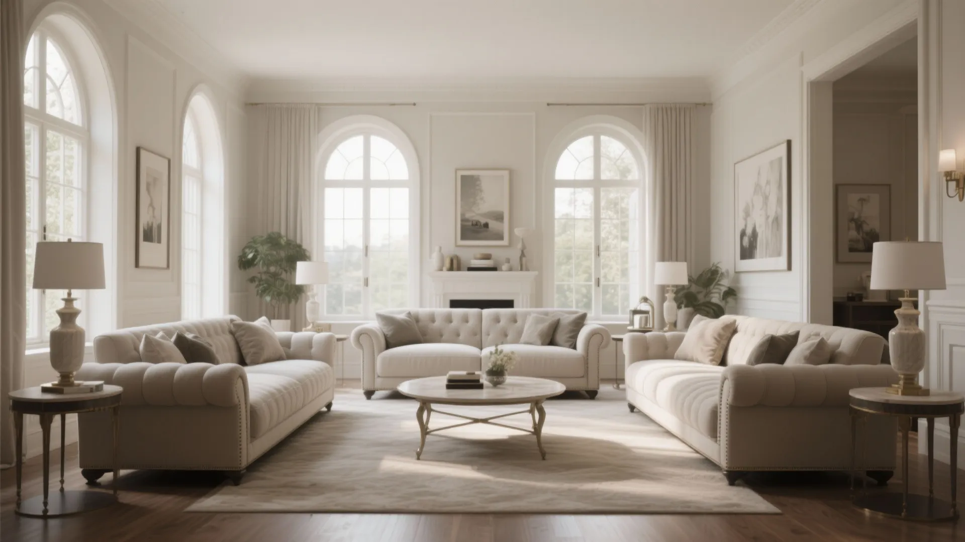 2. Symmetrical seating arrangement