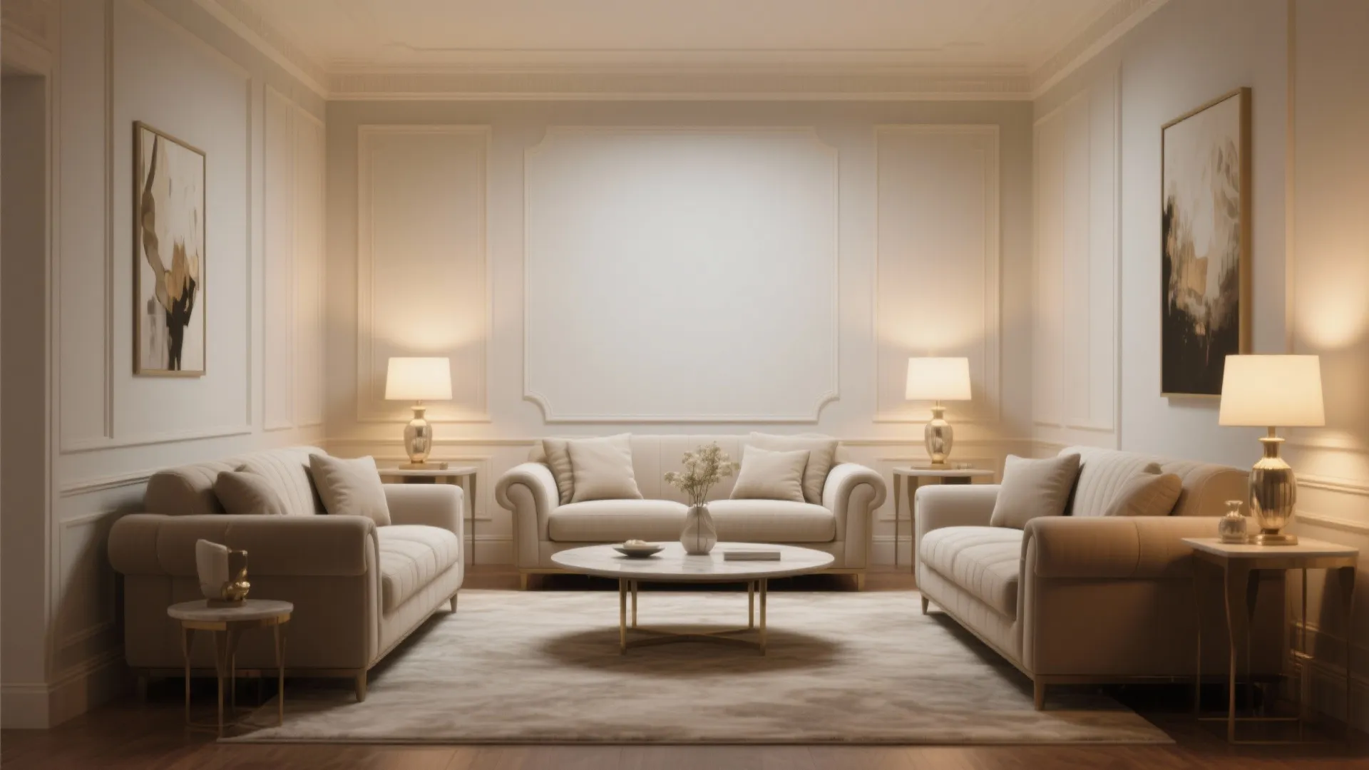 3. Symmetrical seating arrangement