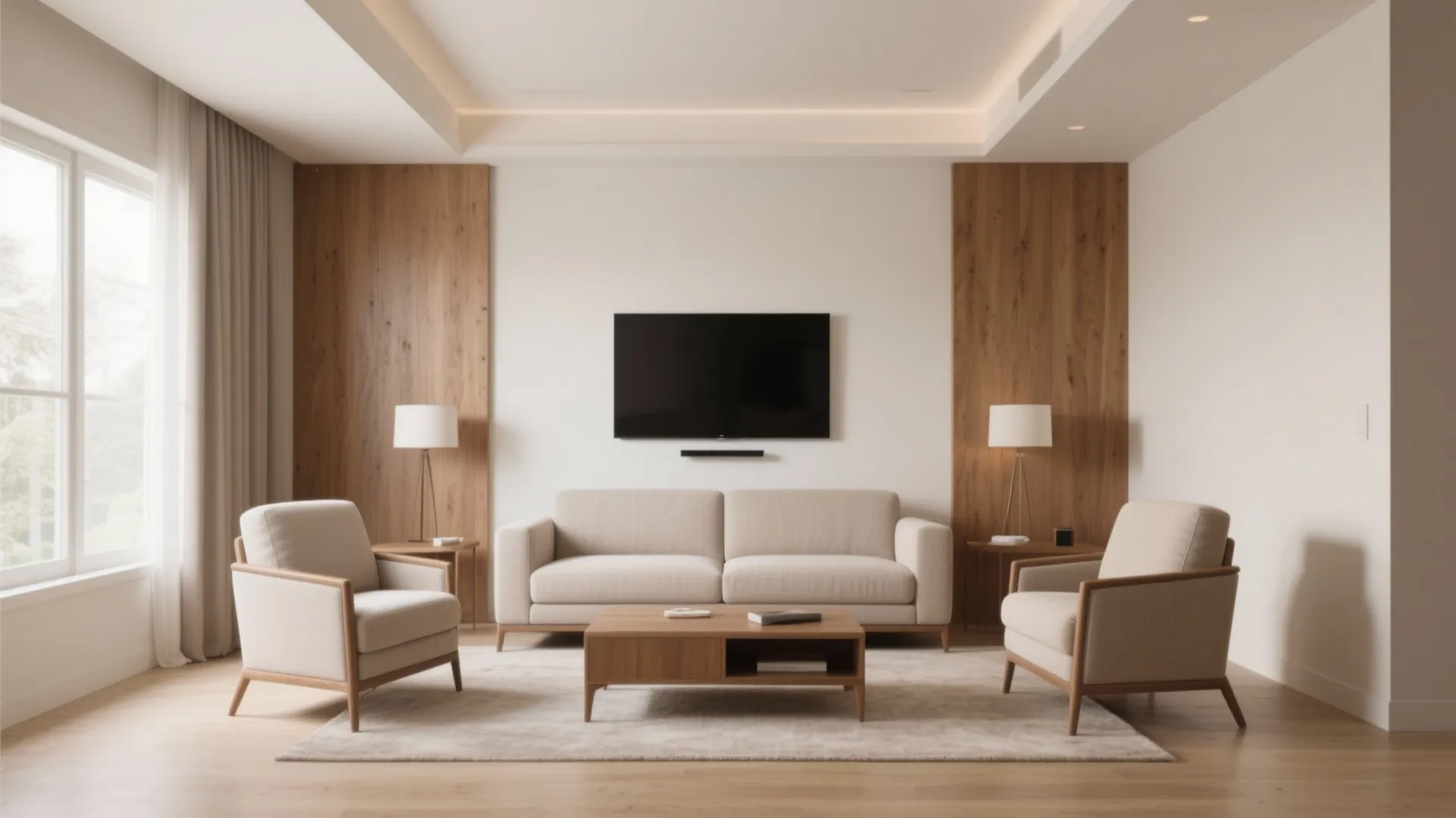 1. Symmetrical Sofa & Armchair Setup