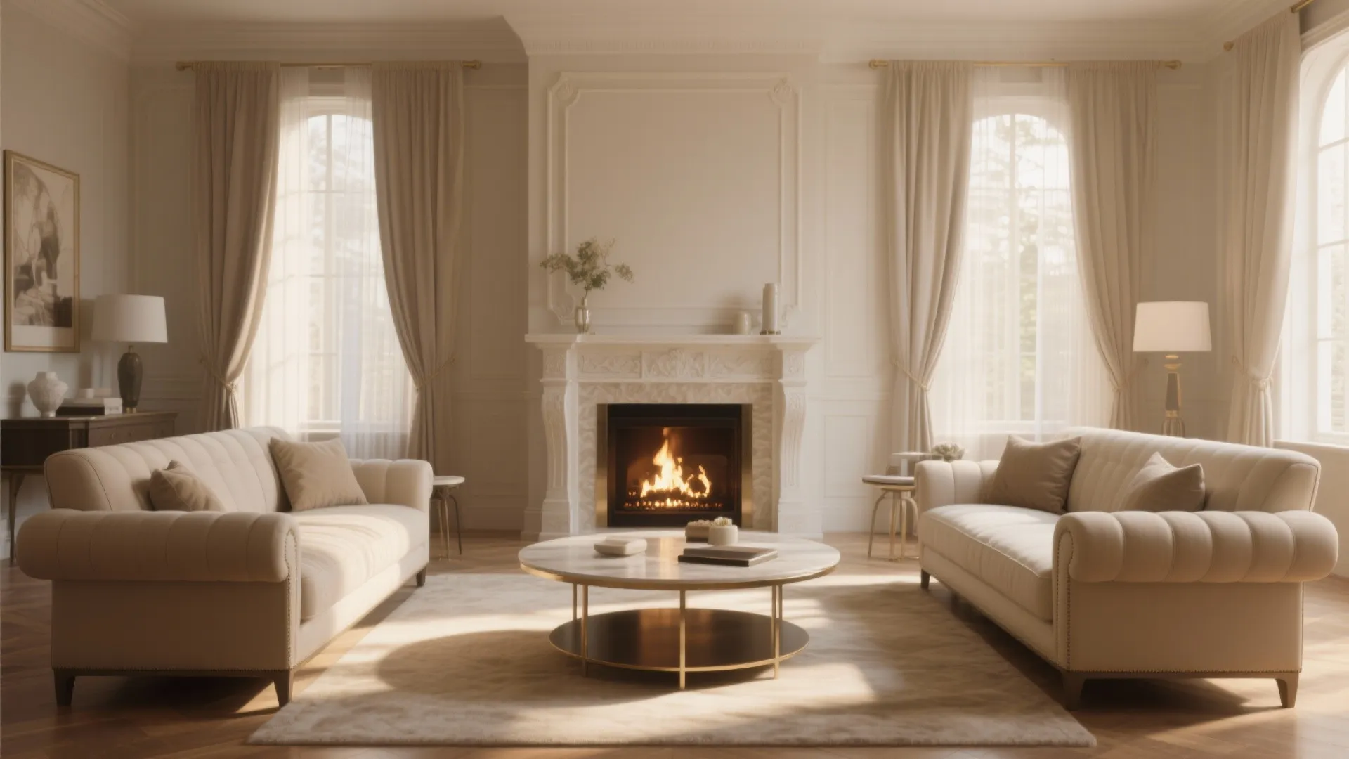 1. Symmetrical Sofa Pairing