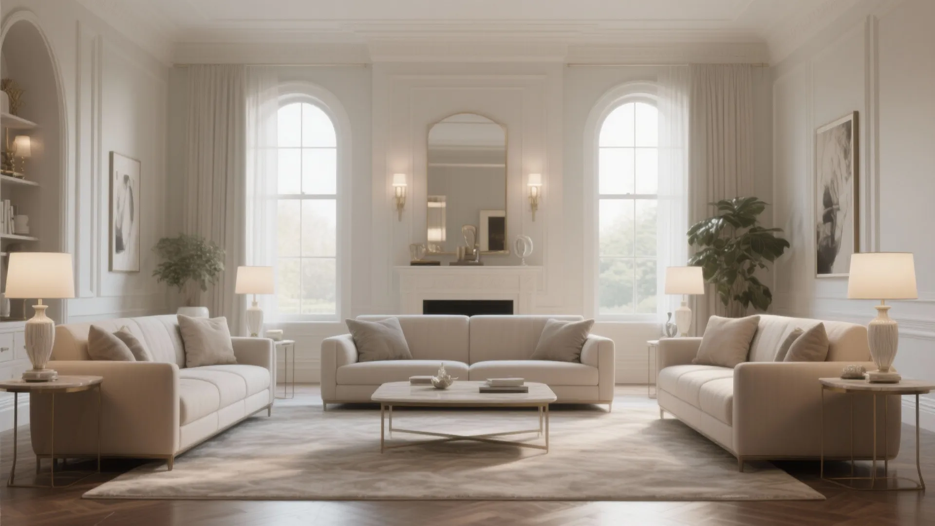 Idea 3: Symmetrical Sofa Facing Layout