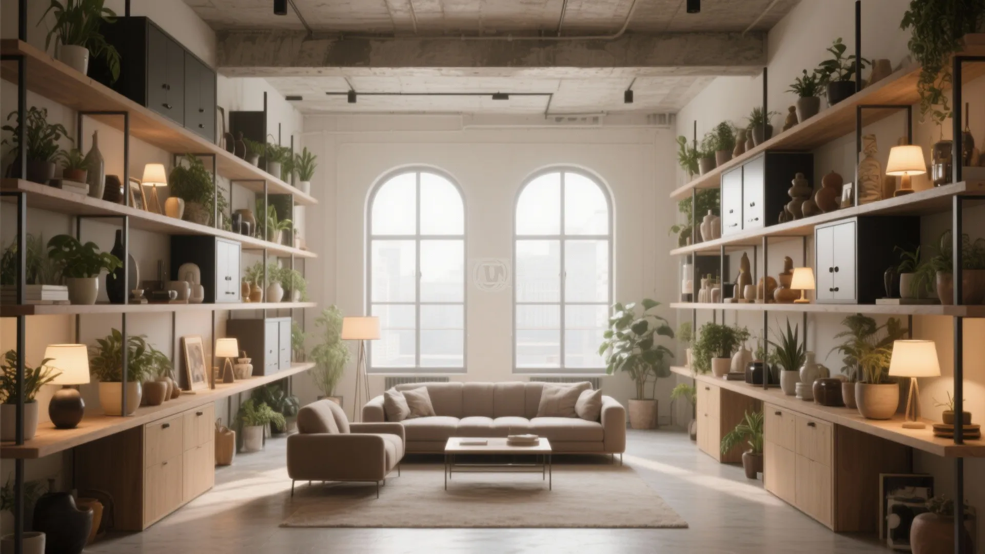 Symmetrical Stagger Shelving