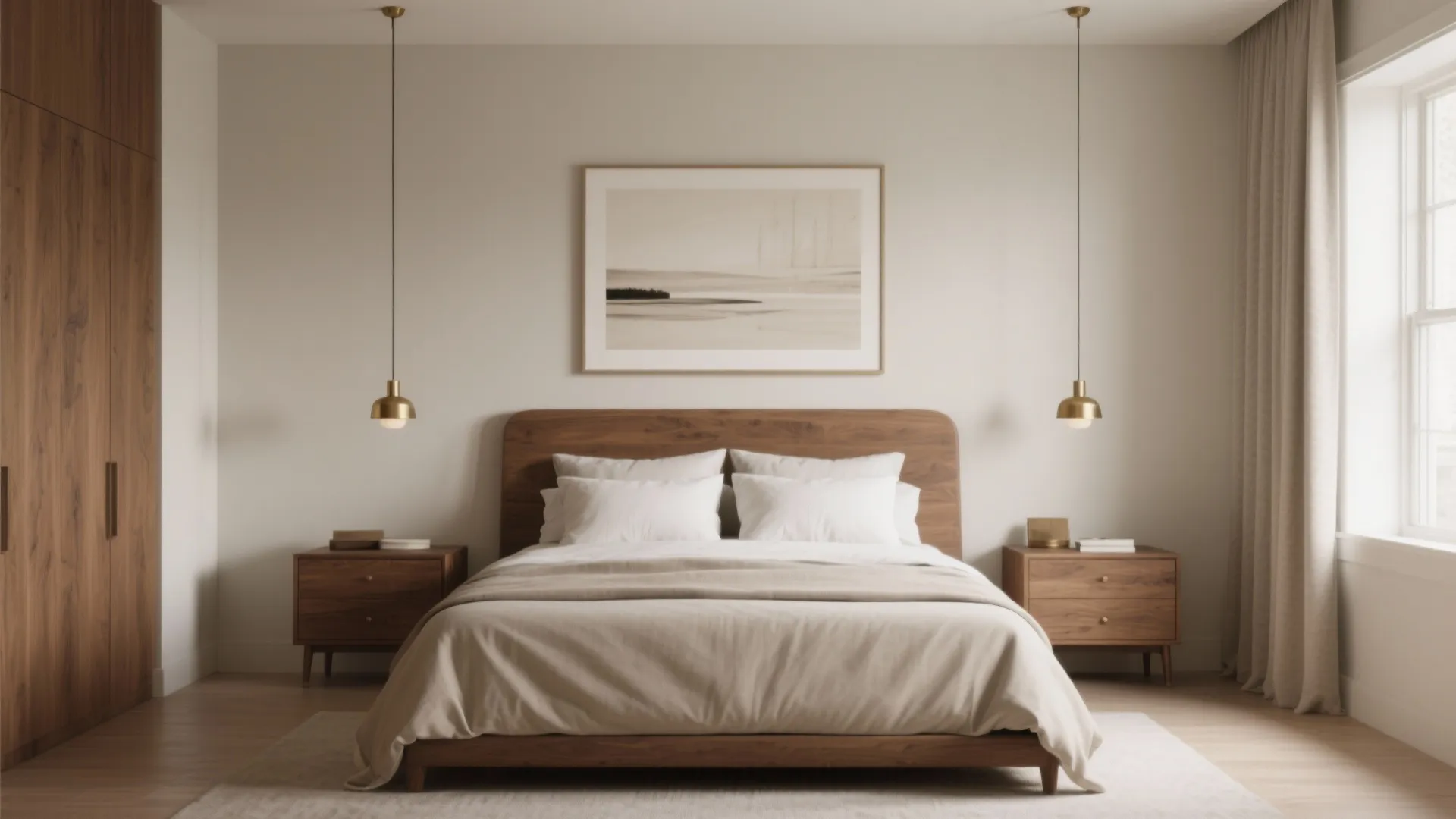 1. Symmetry Sanctuary: Bed as the Anchor