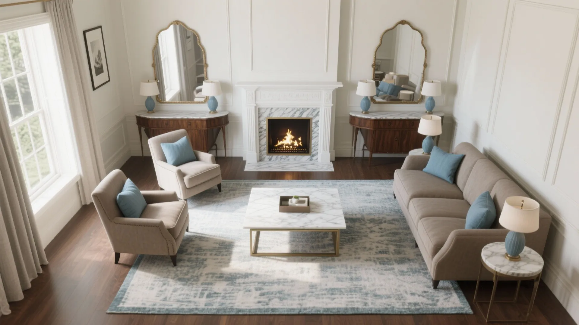 Symmetry-Driven Seating and Proportion