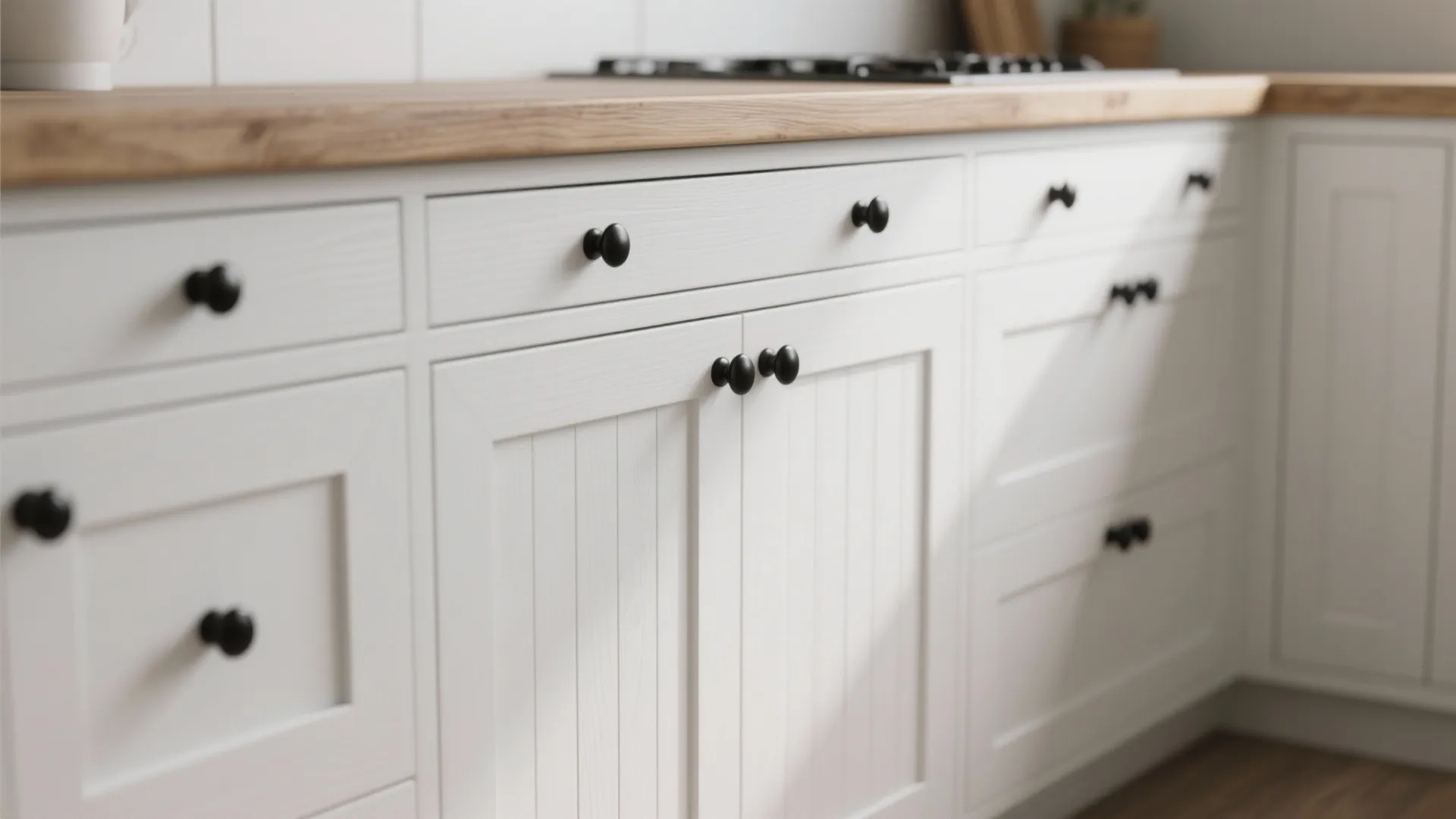 4. T-shaped knobs aligned to 3 3/4"