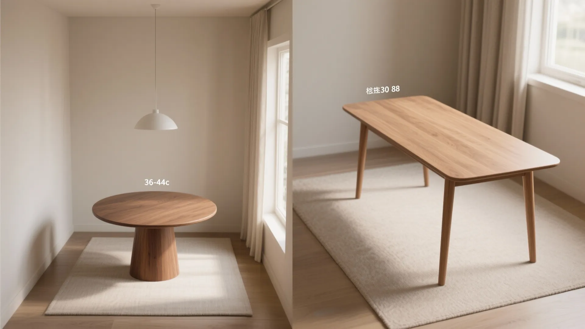 1. Choose the right table shape and size