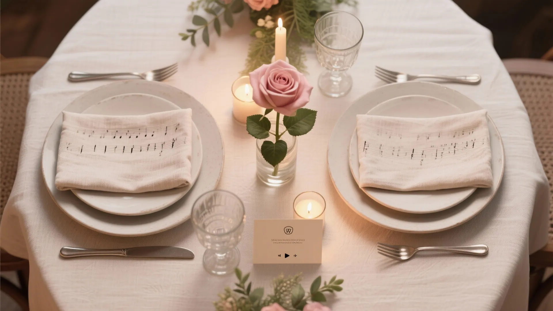 Scents, sounds, and a simple tablescape