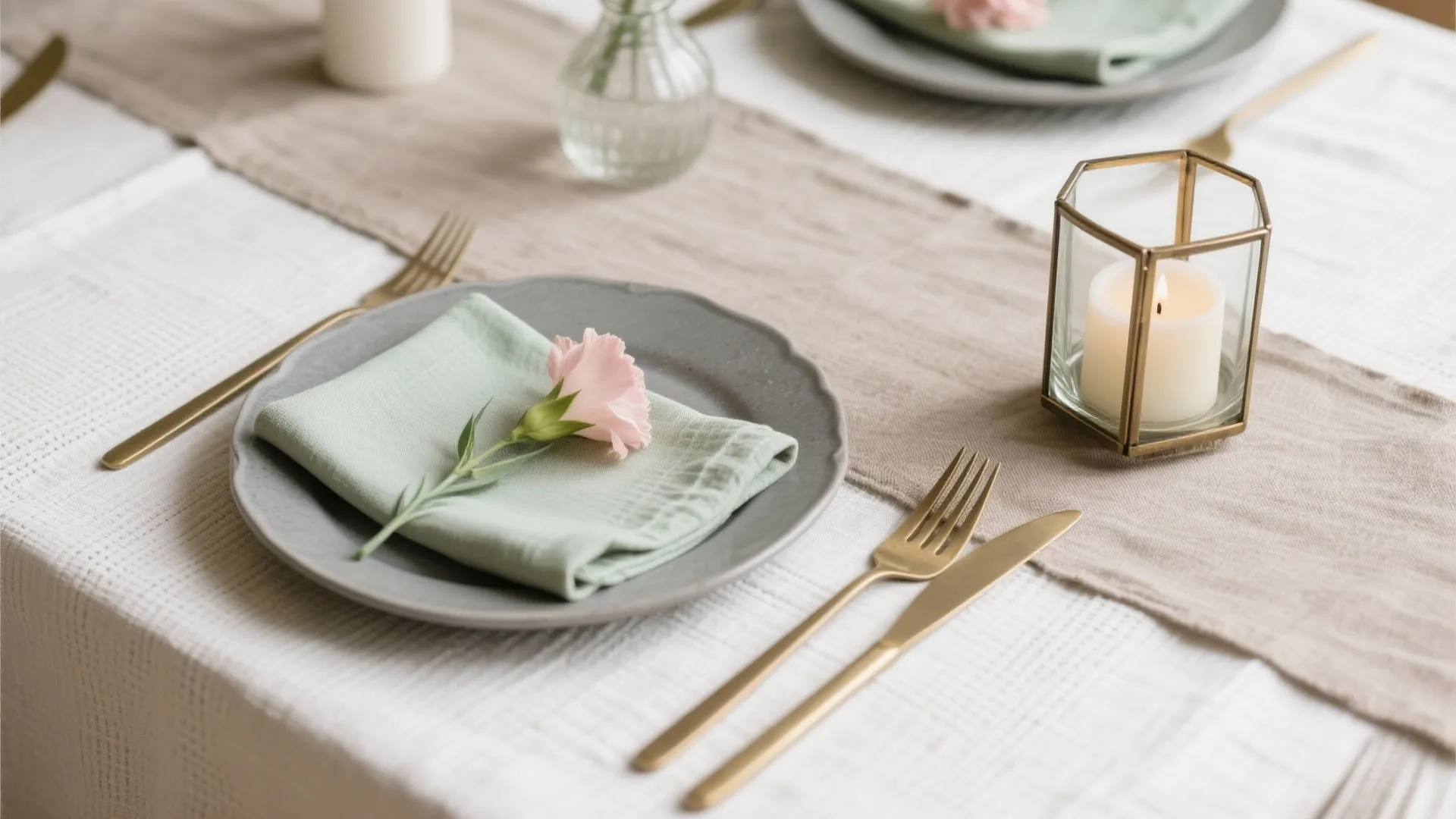 Textured Tablescapes and Minimal Centerpieces