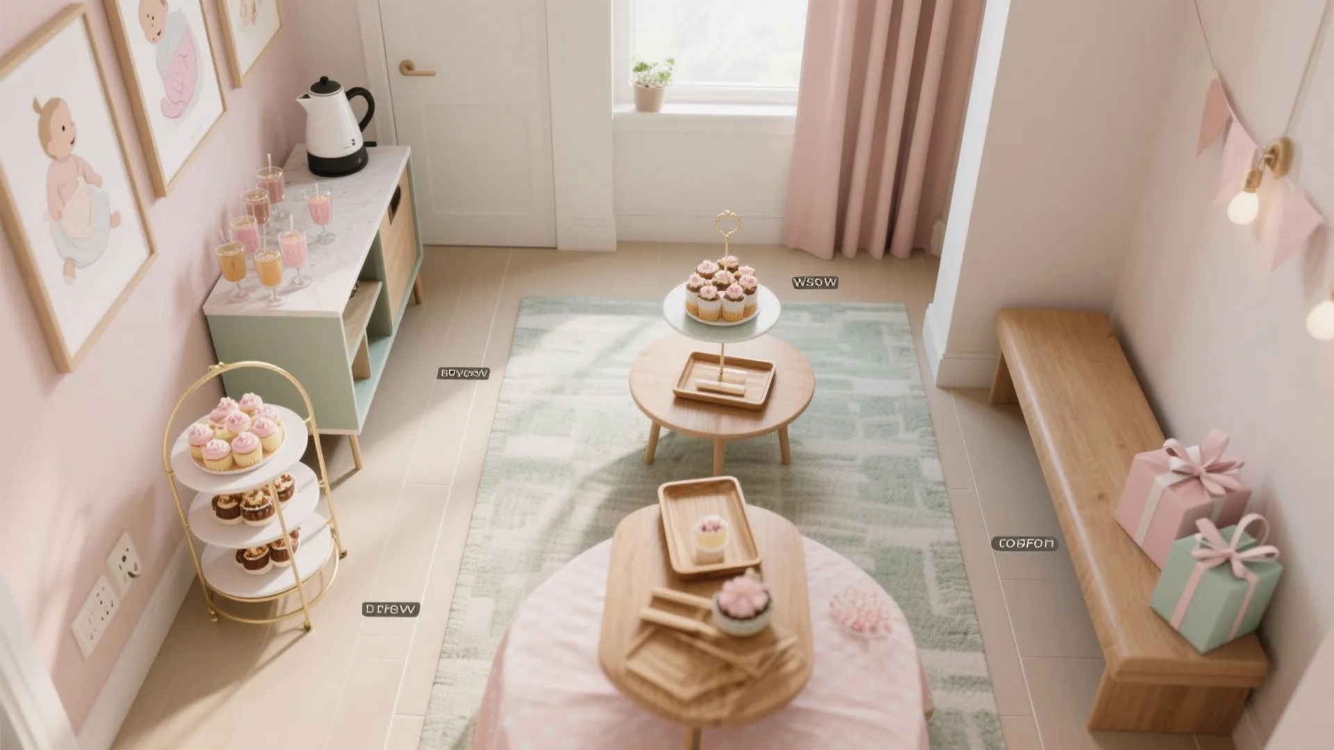 Tablescape Zones: Dessert, Drinks, and Gifts