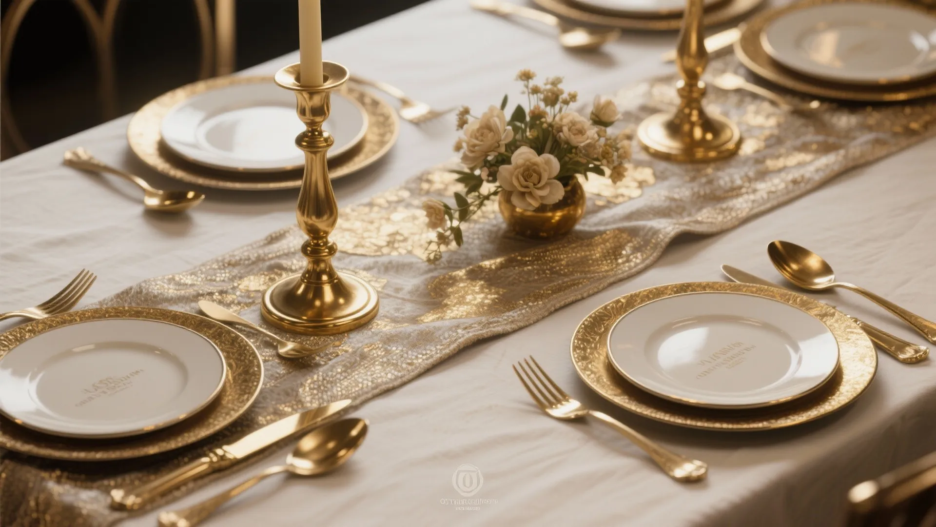 4. Metallic Accents & Tabletop Drama