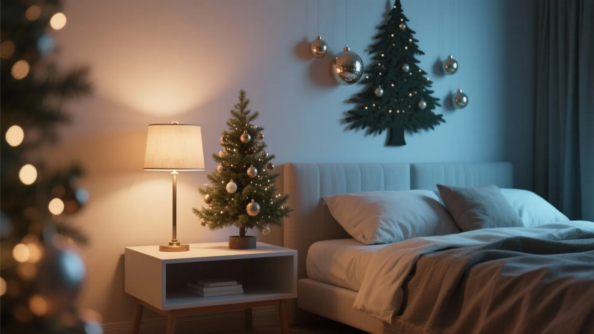 4. Space-saving tabletop tree setups