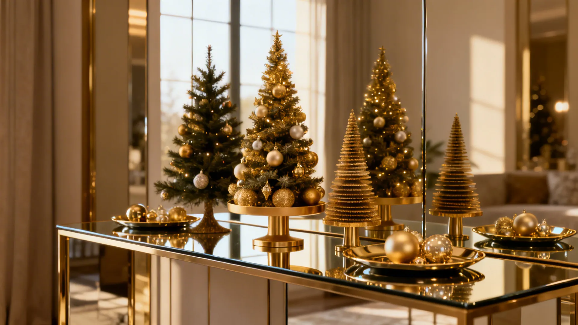 4. Tabletop tree with layered decor