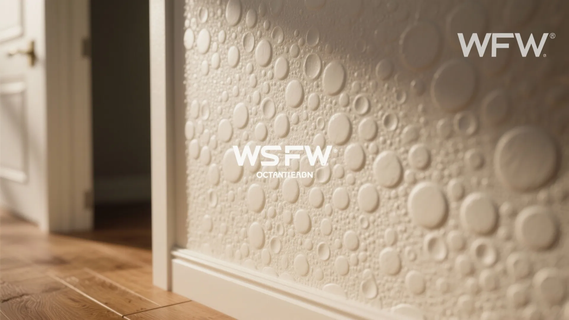 3. Tactile Bubble Texture in the Entryway