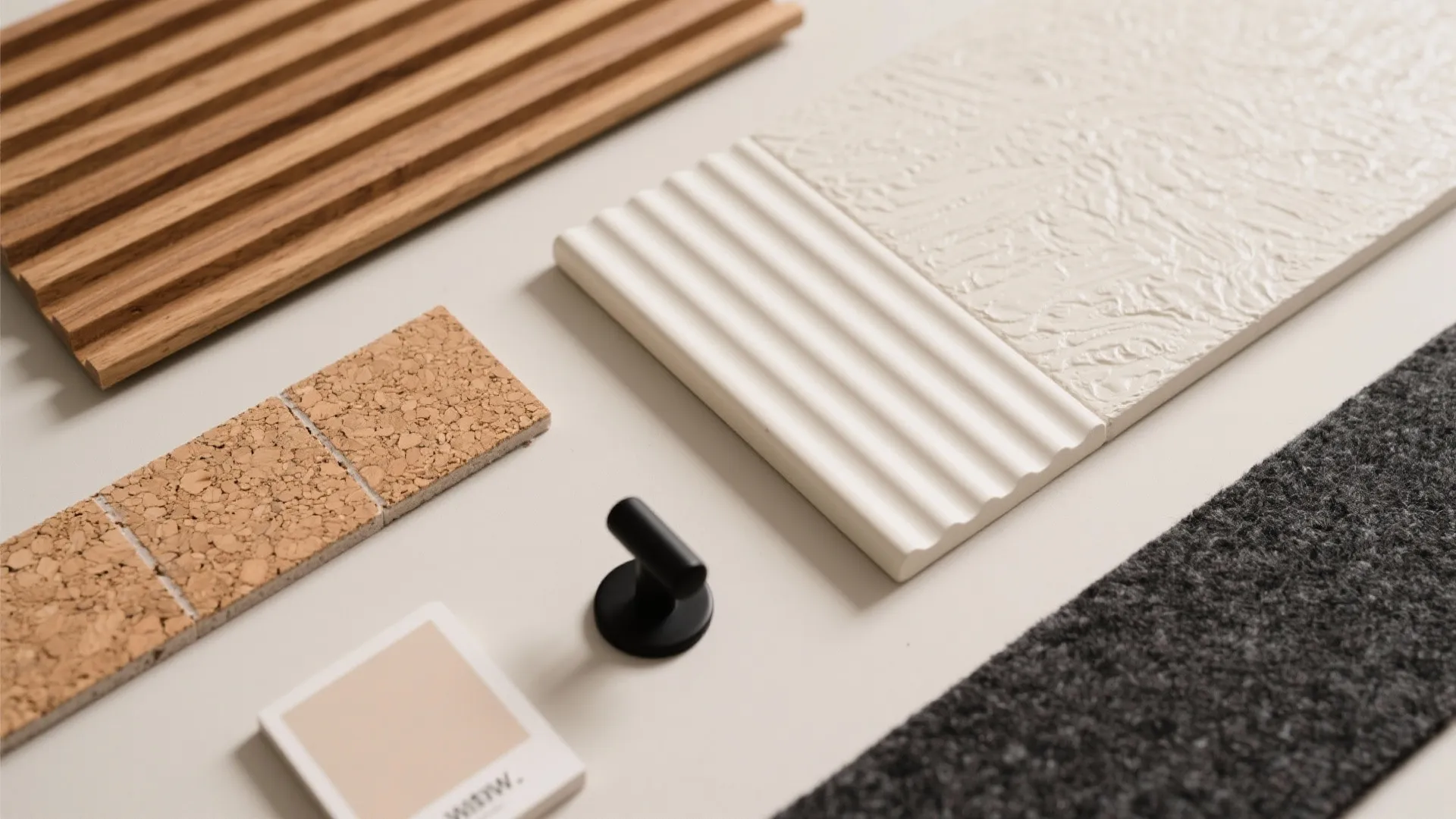 Accent wall with tactile materials