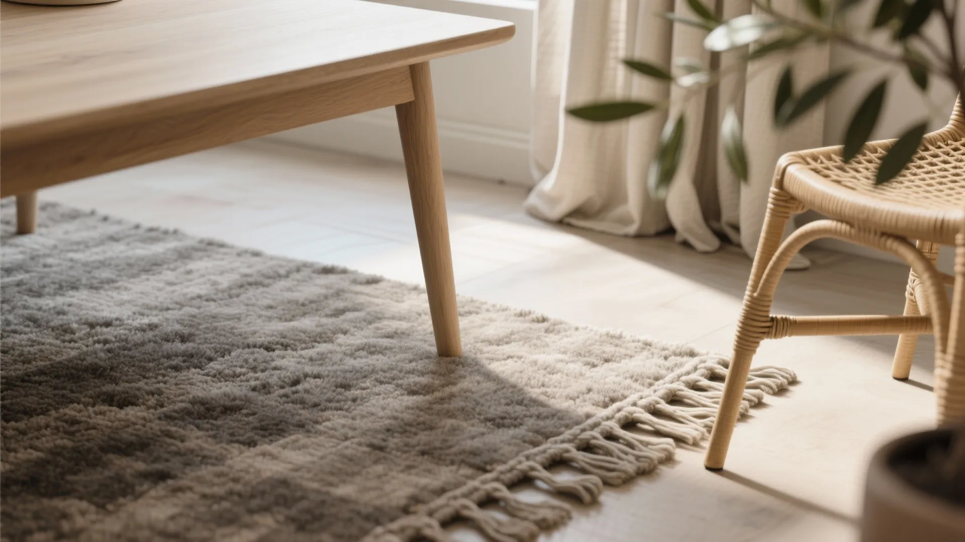 Tactile Layers: Rugs, Curtains, and Natural Textures