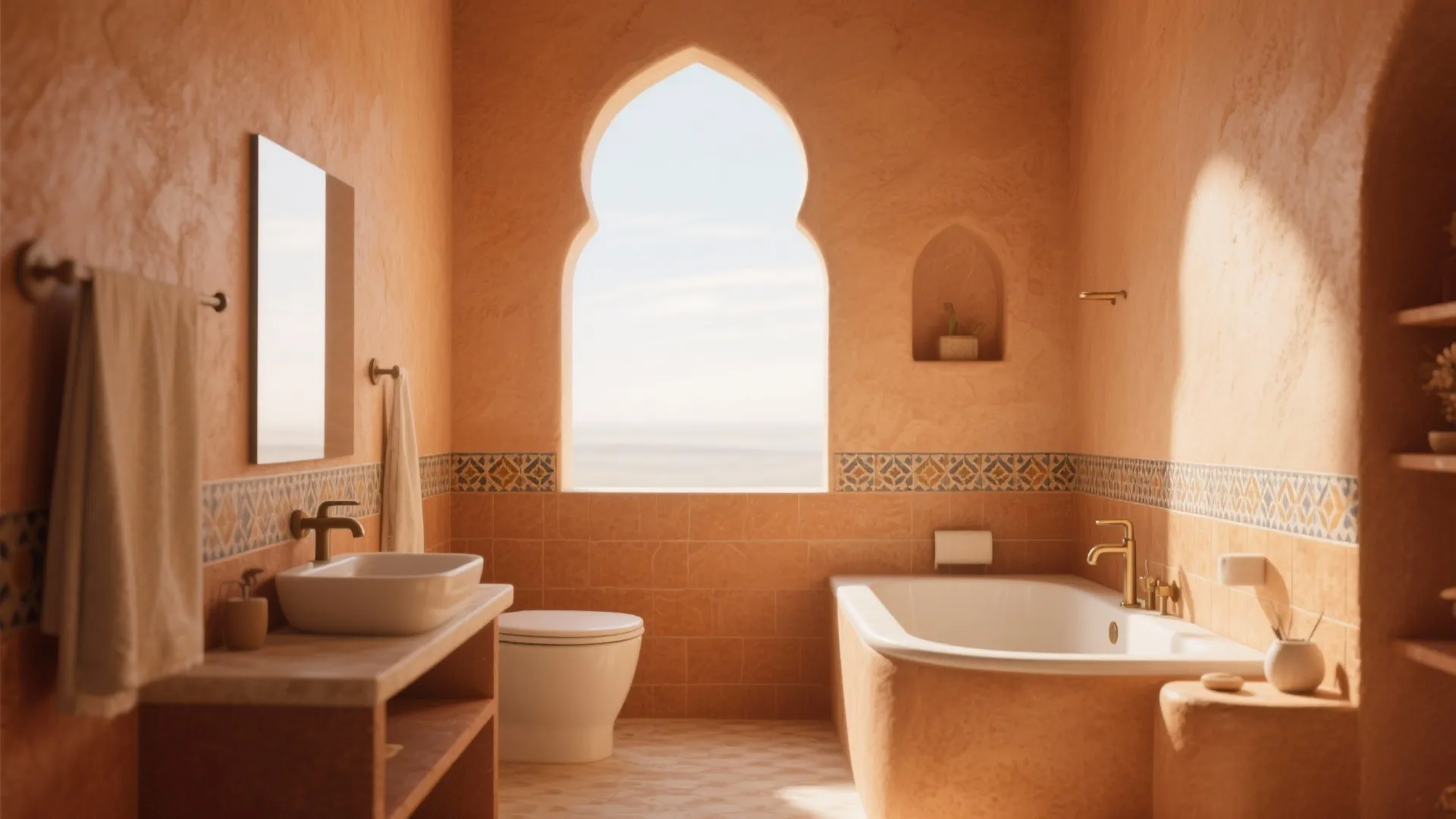 4. Earthy Tadelakt Walls