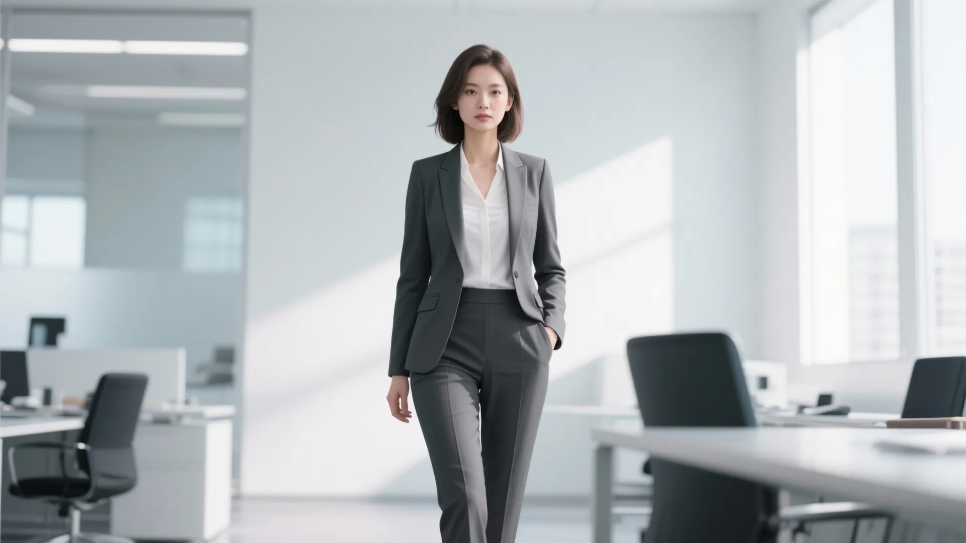 1. Tailored Blazer & Slim Trousers