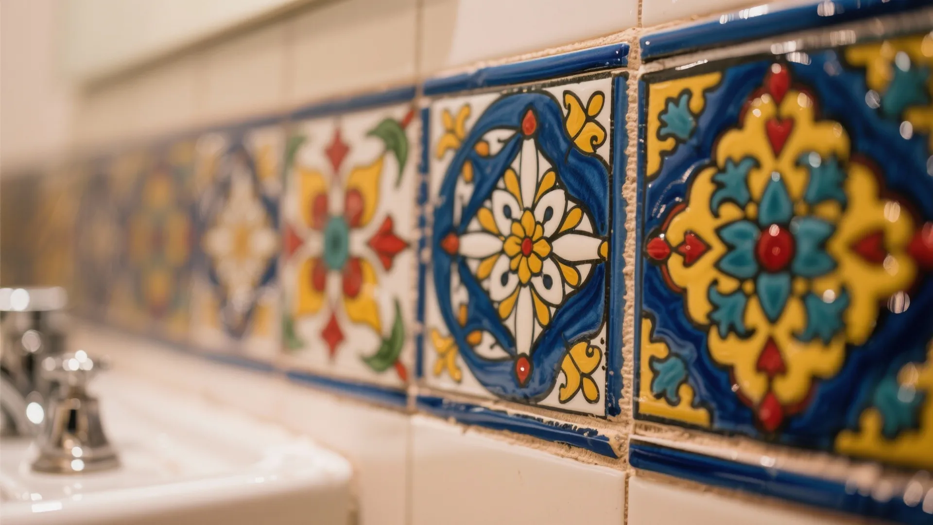 1. Bold Talavera Tile Accents