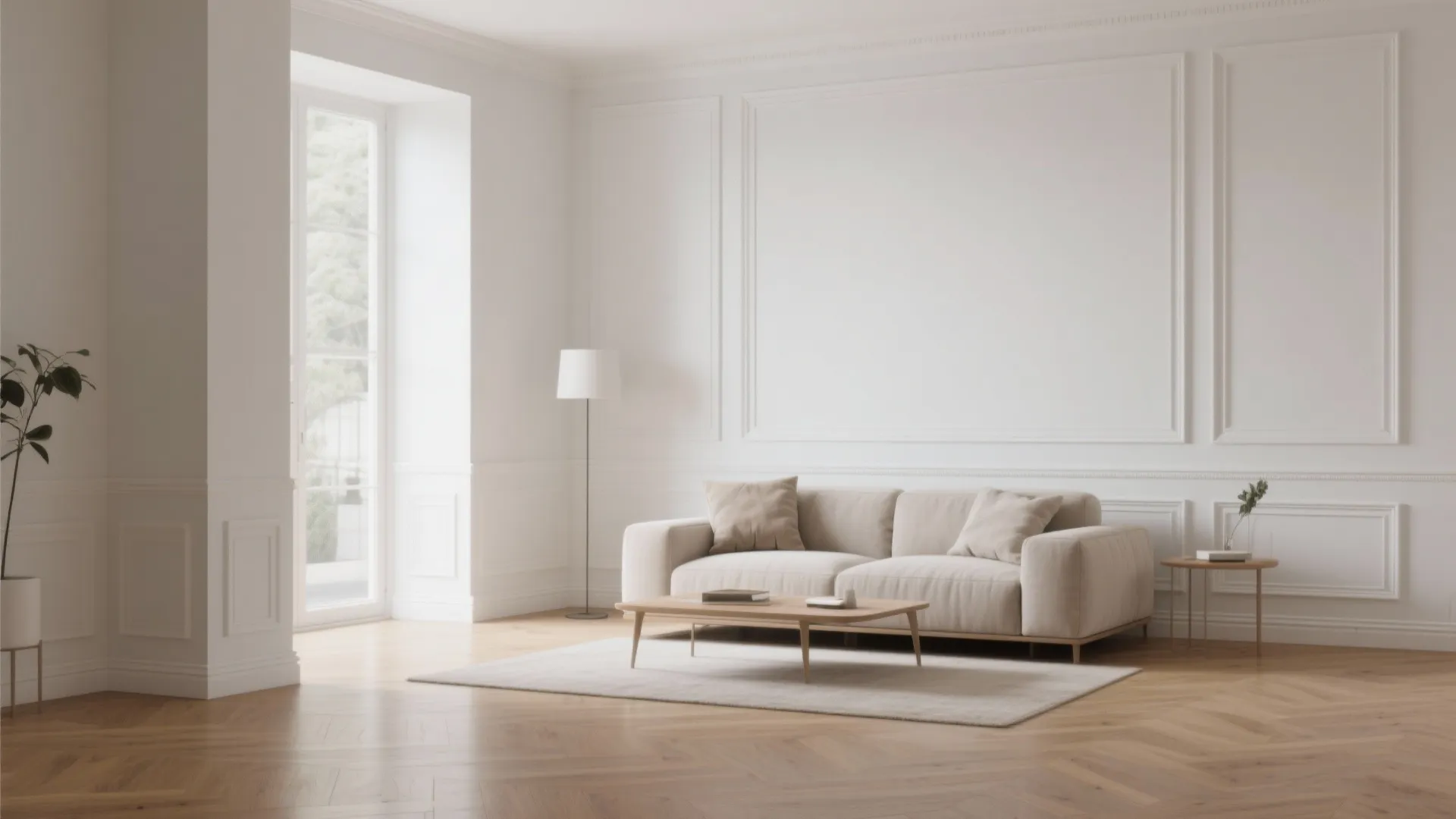 8. Tall Baseboards with Minimalist Molding