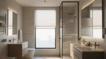 10 Window Covering Ideas for a 46.75 x 84 Bathroom