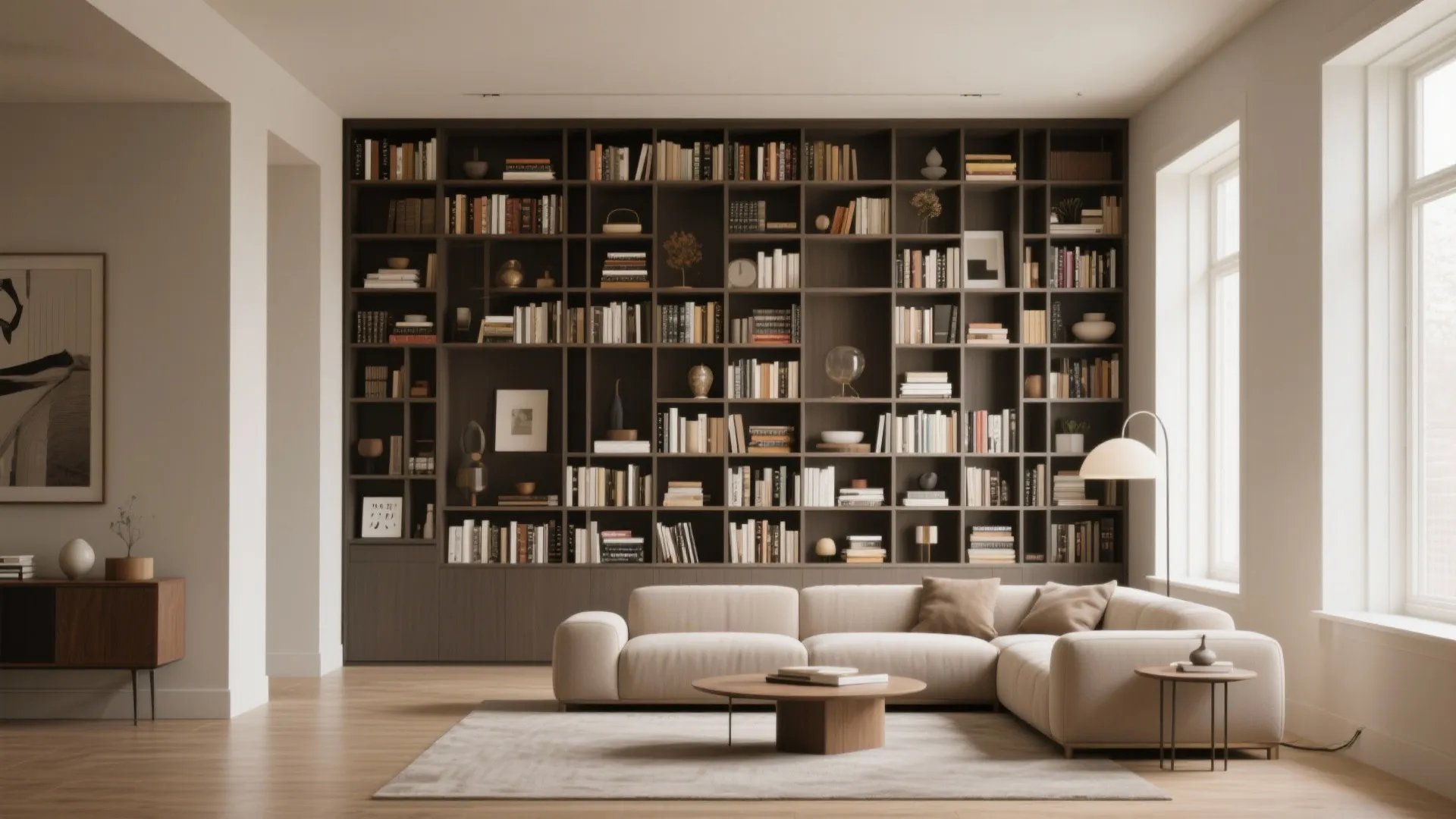7. Tall Bookcases to Draw the Eye Up