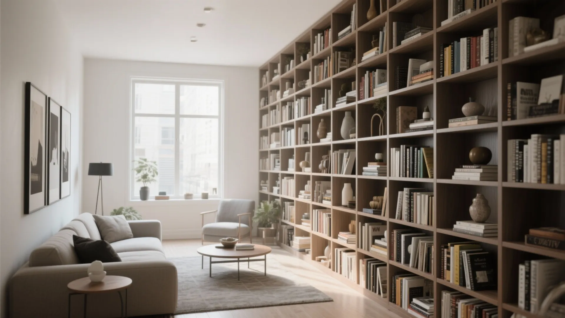 8. Tall Bookshelves for Impact