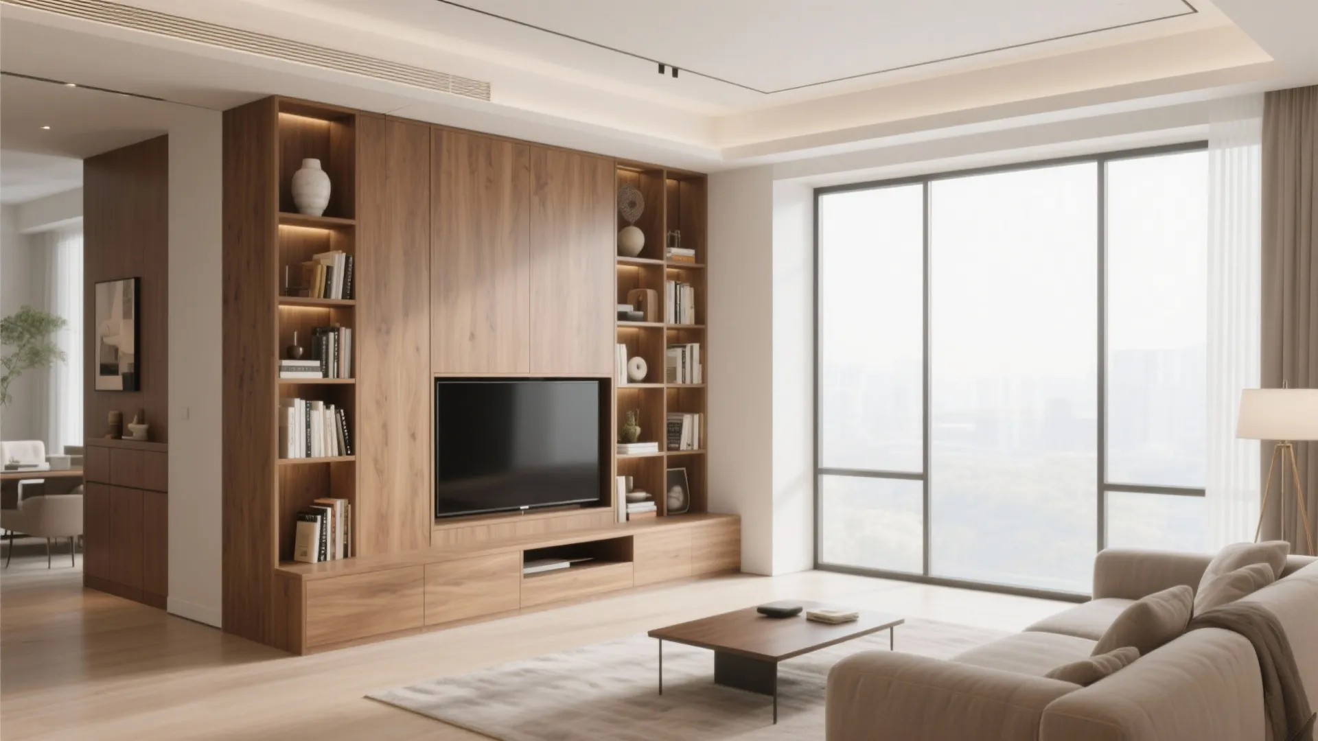 9. Tall Cabinet with Integrated TV
