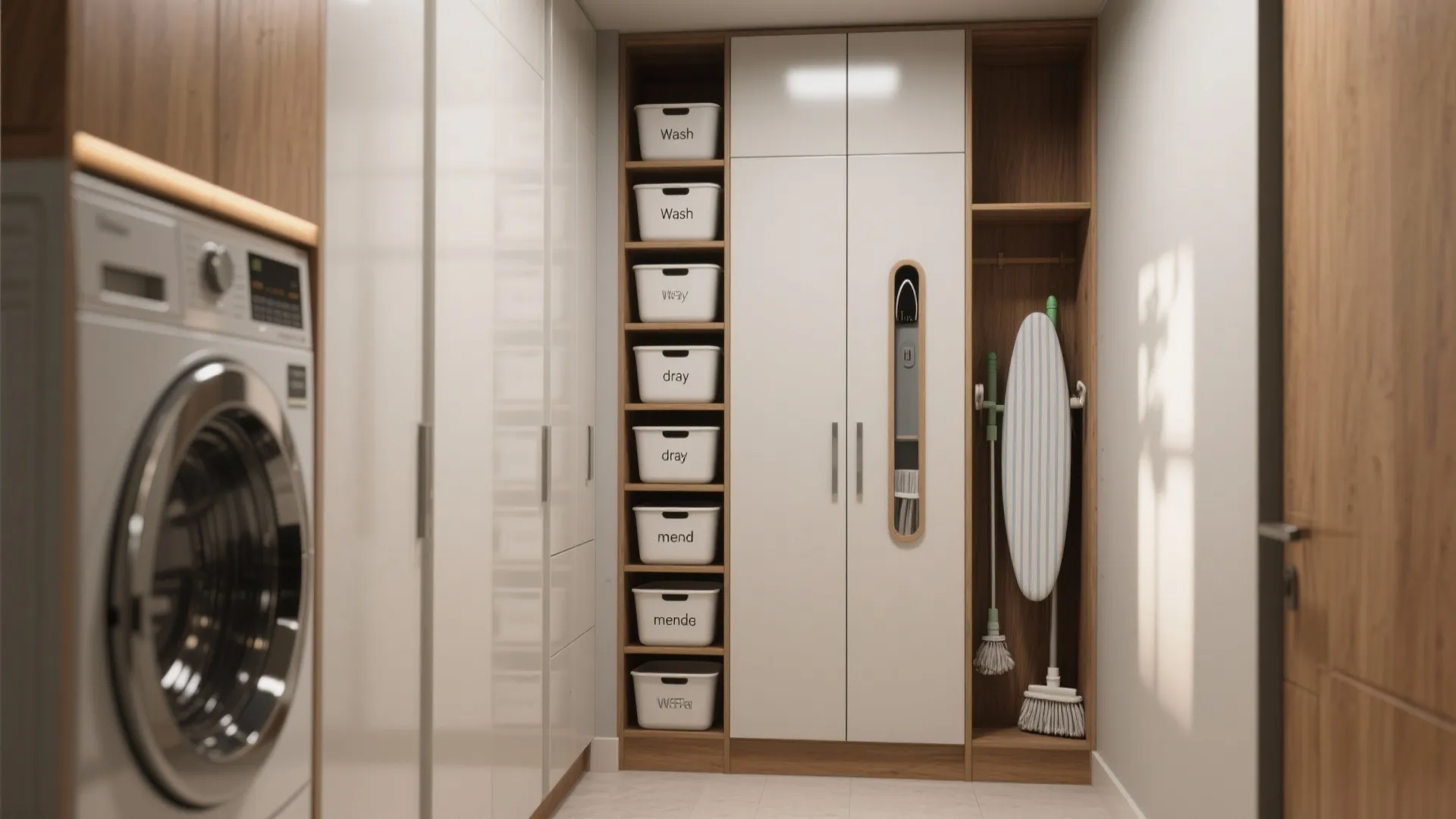 3. Use tall cabinetry with a vertical stacking strategy