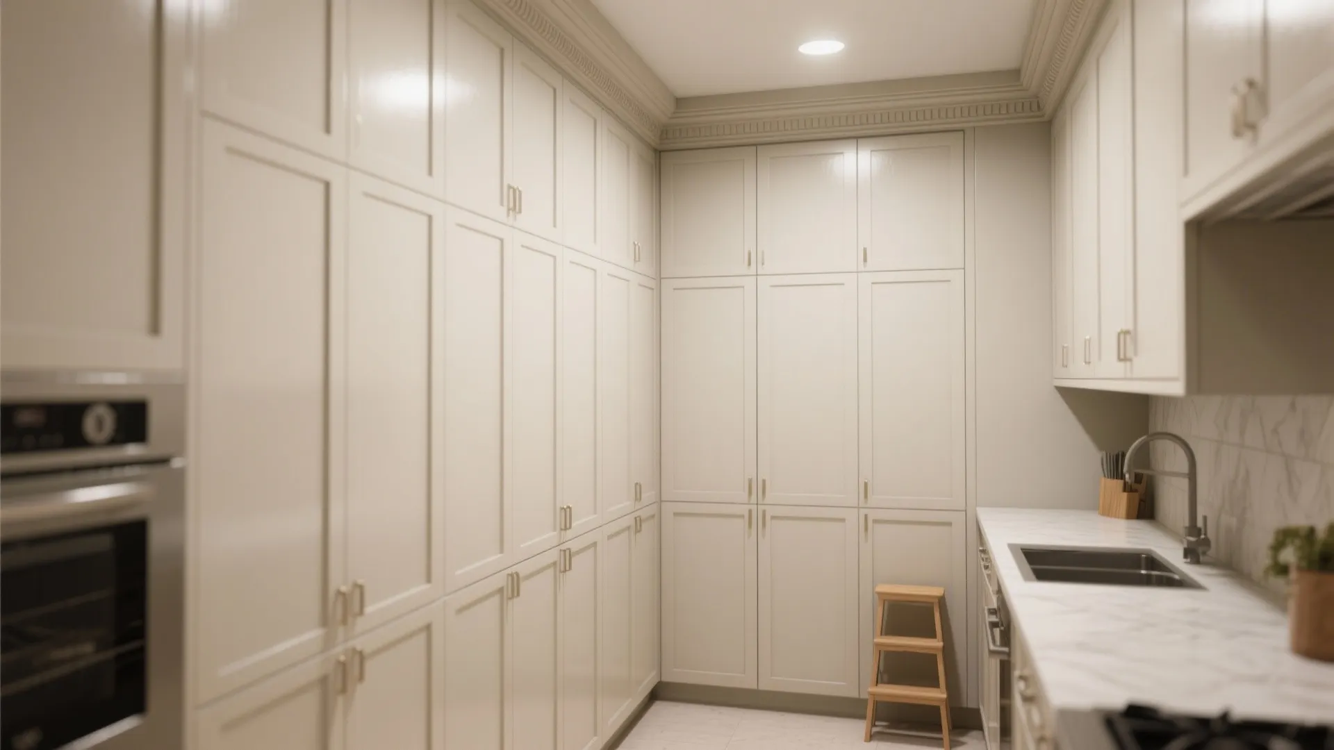 1. Go vertical with tall cabinetry