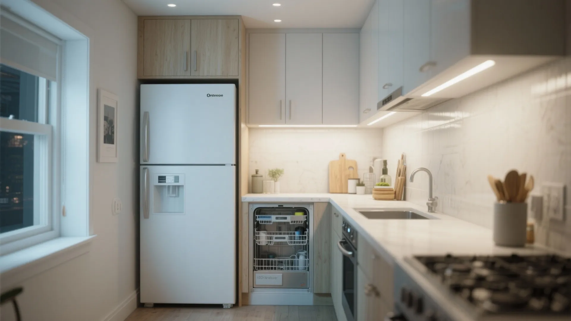 Ceiling-Height Cabinets + Slim Appliances