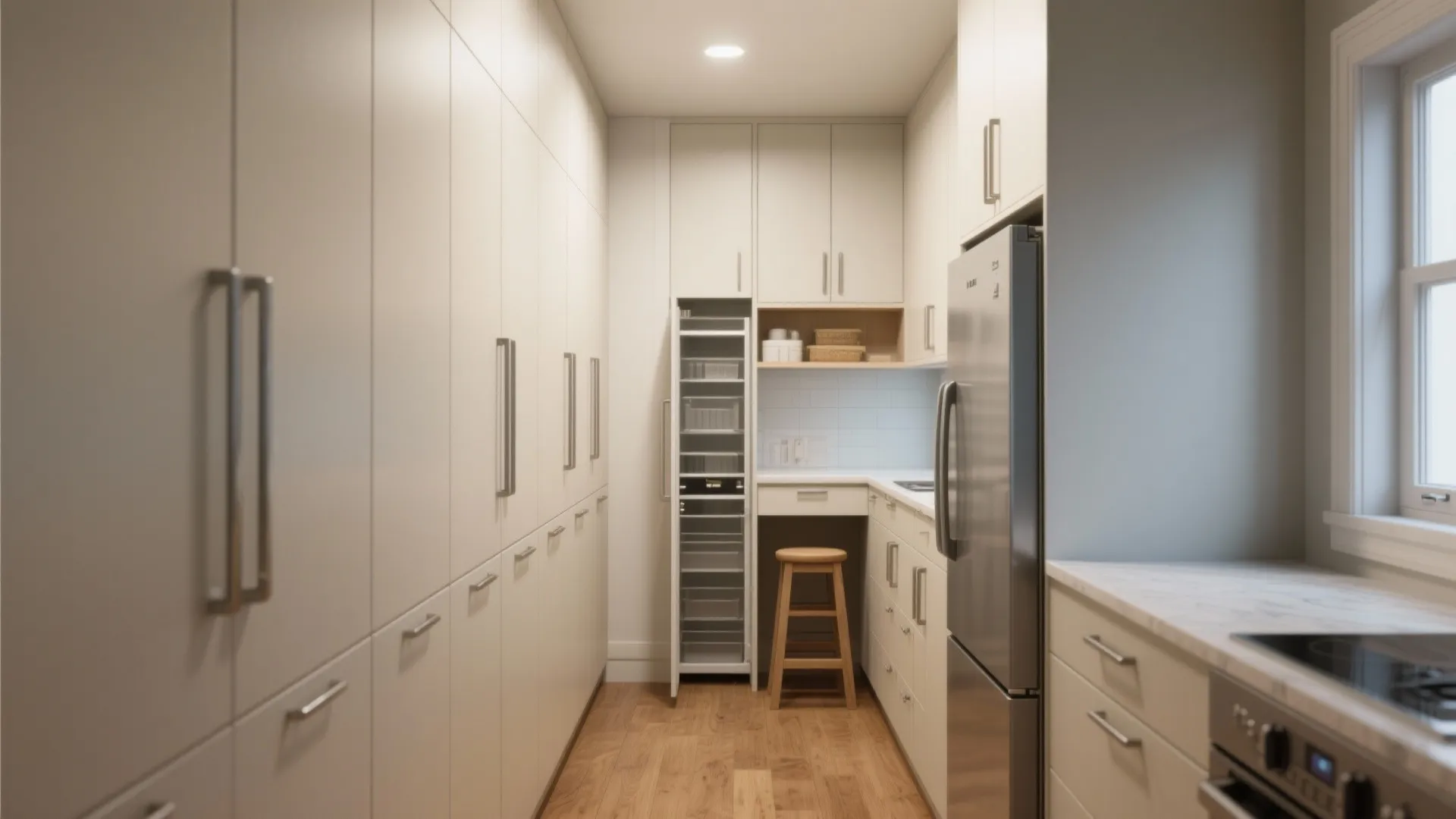 2. Vertical storage and tall cabinetry