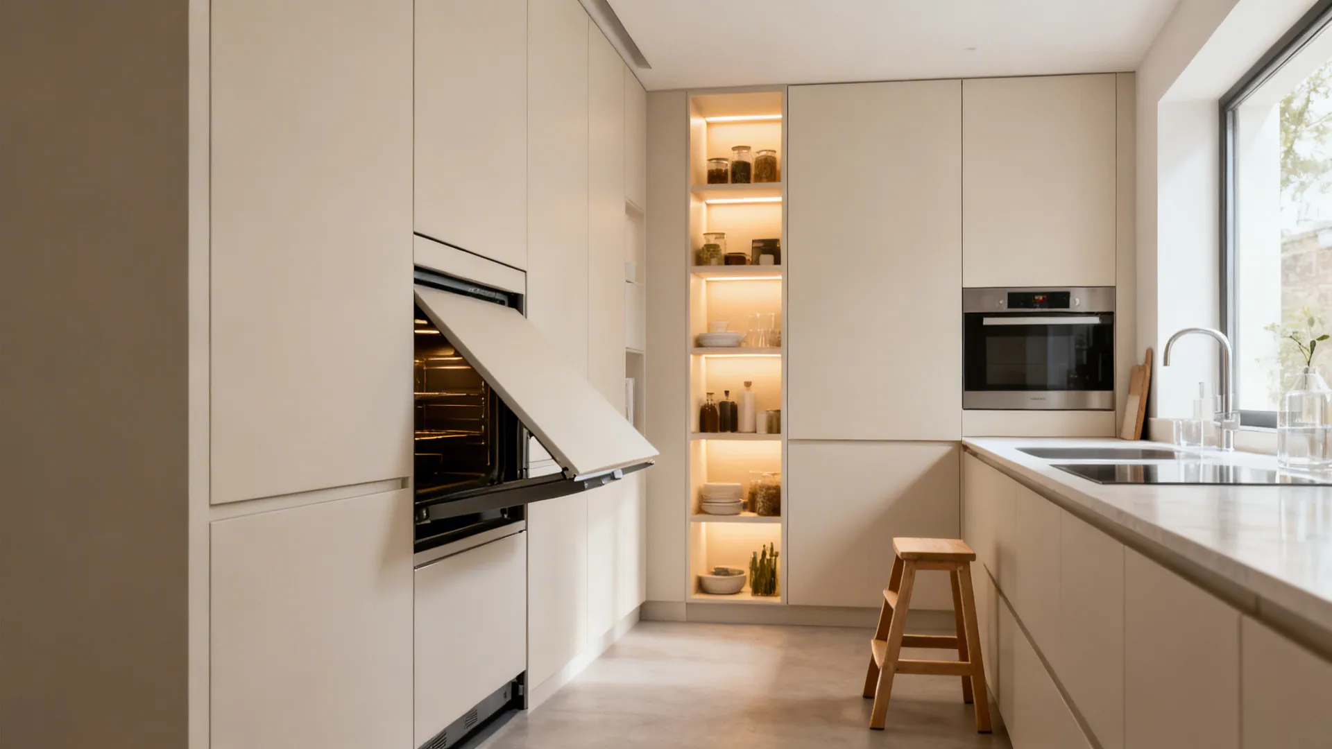 Smart verticals: tall cabinets and appliance garages