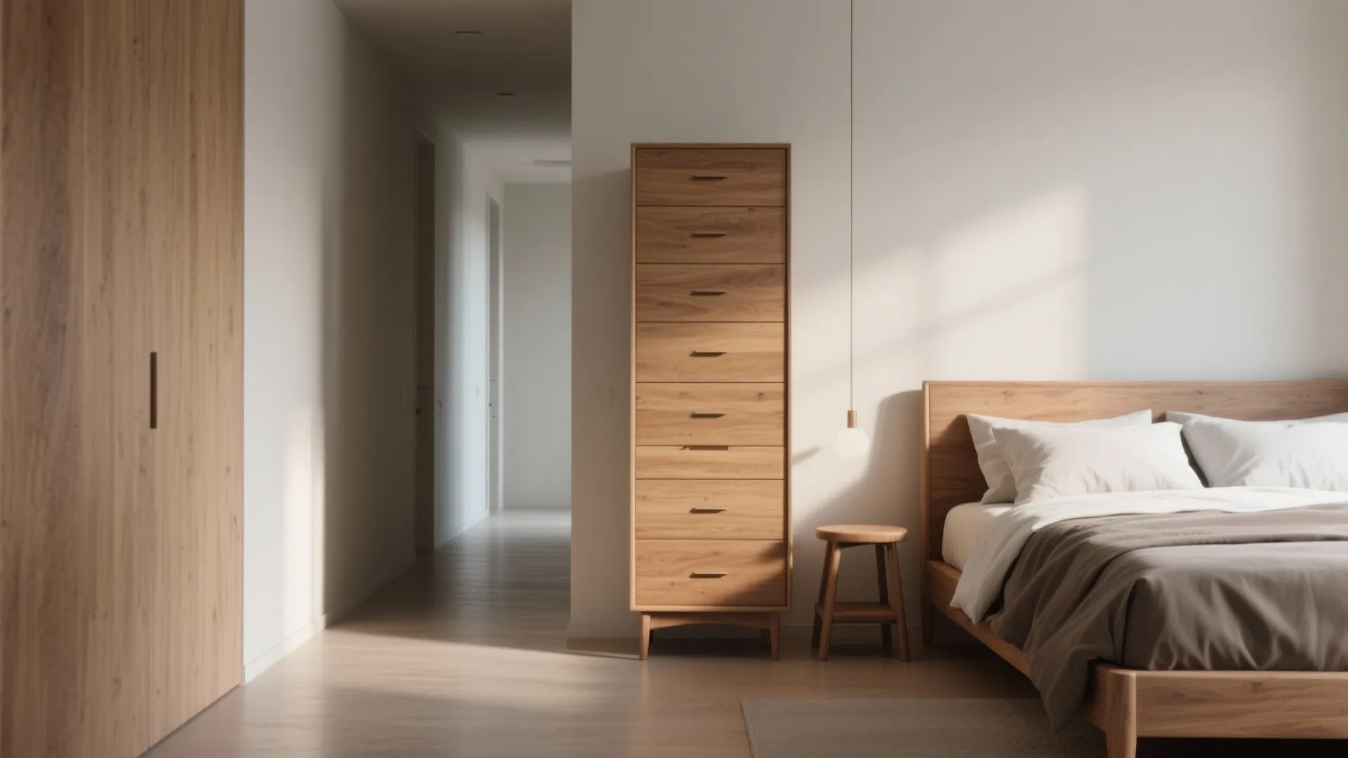 2. Match scale: swap bulky dressers for tall chests