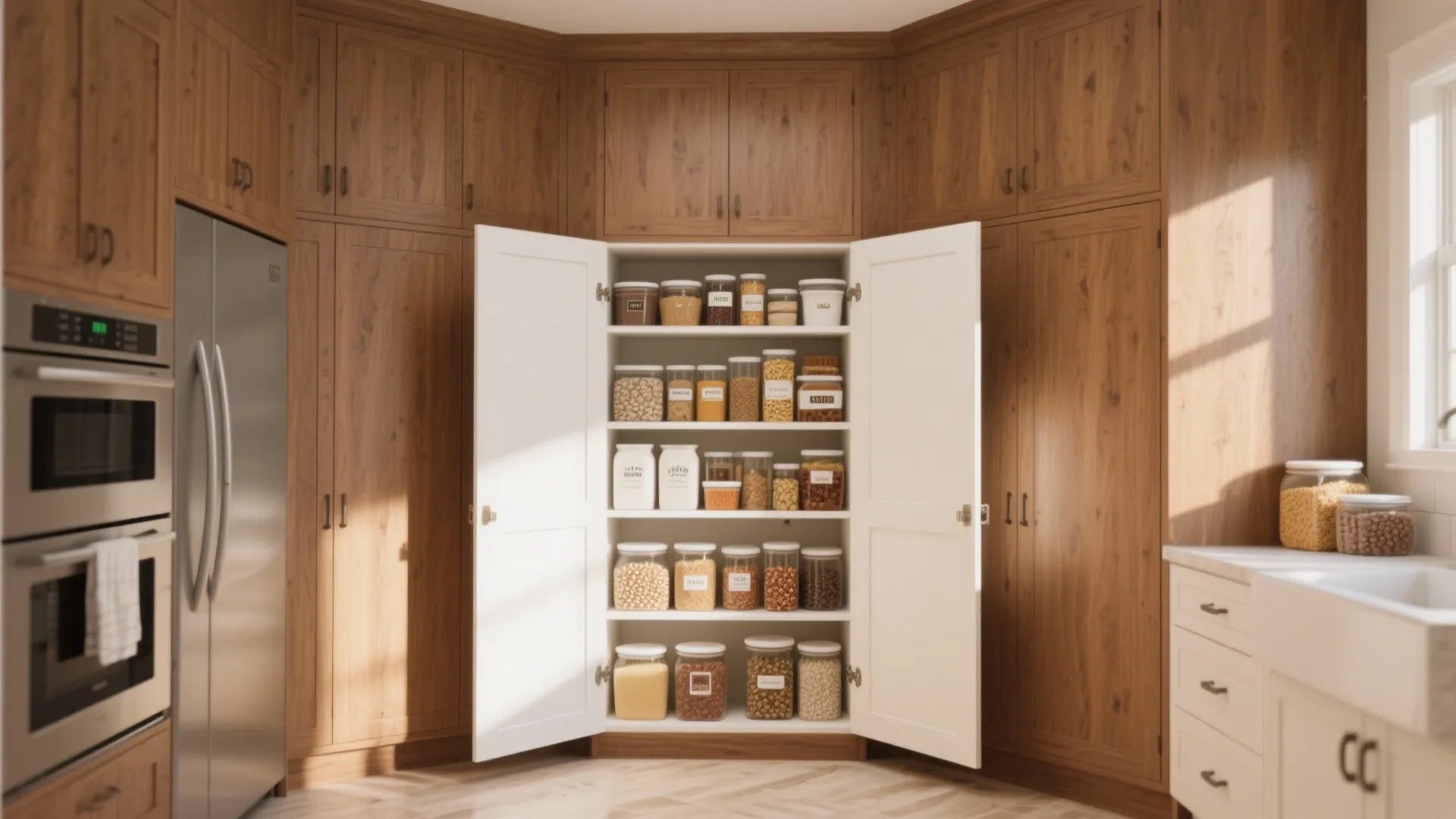 9. Tall Pantry in the Corner
