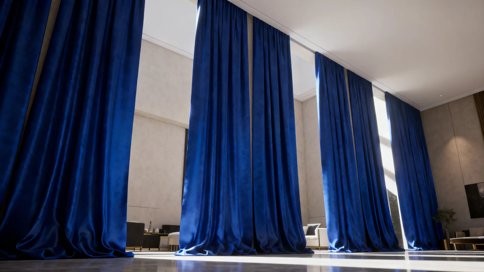 4. Floor-to-Ceiling Glamour to Enlarge Space