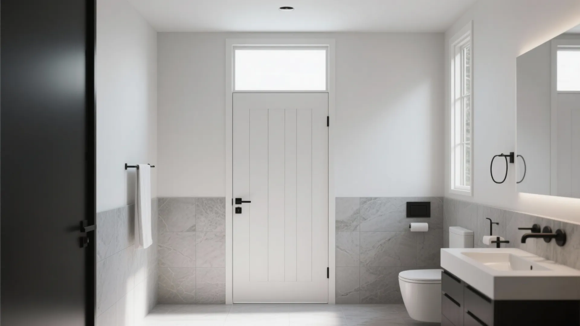 5. Match door height and hardware to visual scale