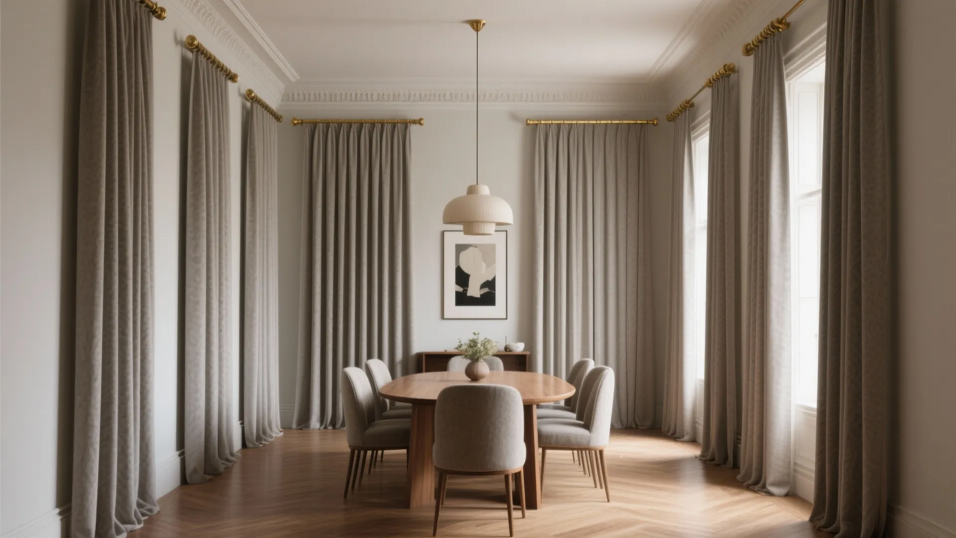 Floor-to-Ceiling Drapes to Add Height