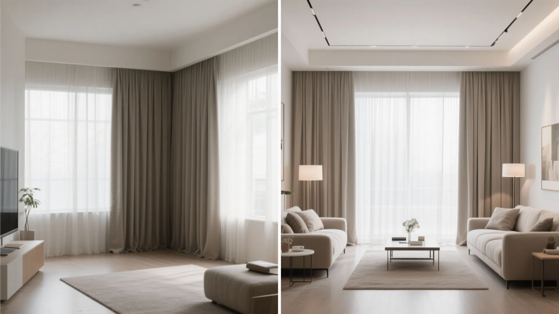 2) Floor-to-Ceiling Drapes to Elongate Height