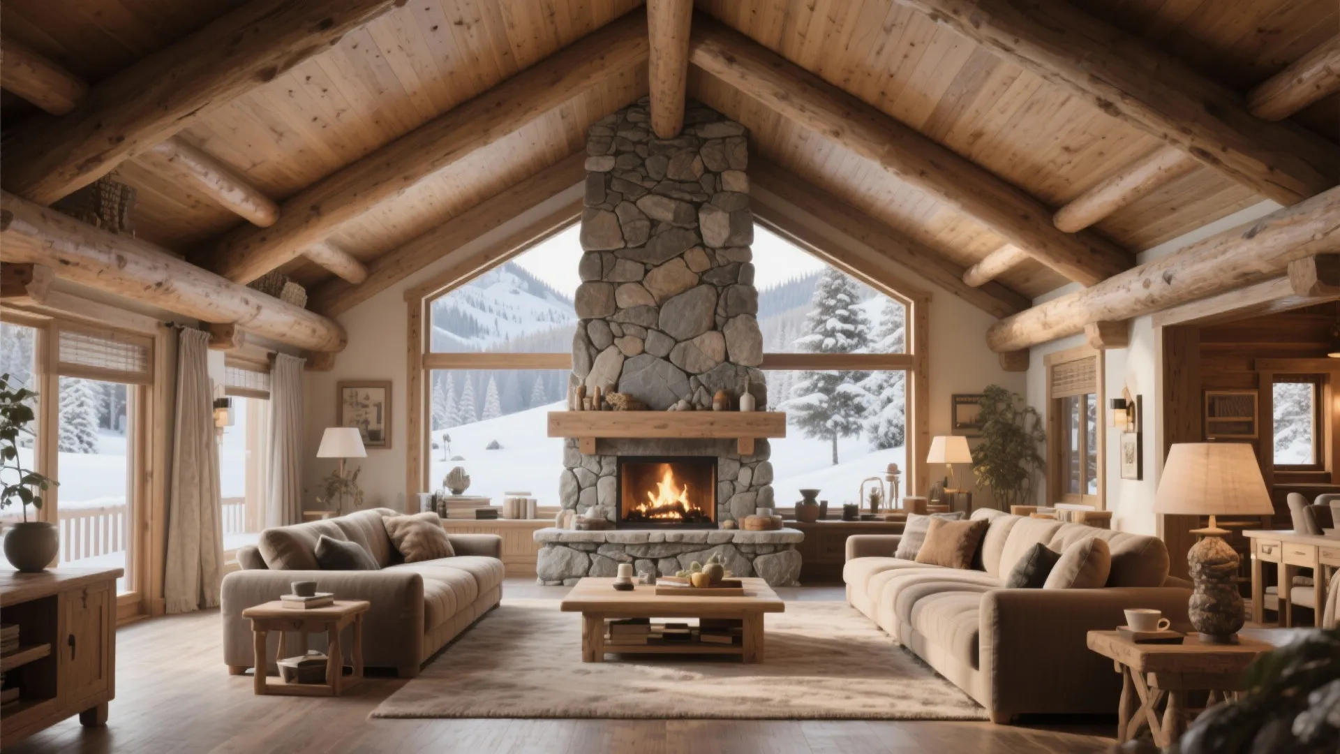 5. Tall Accent Fireplace