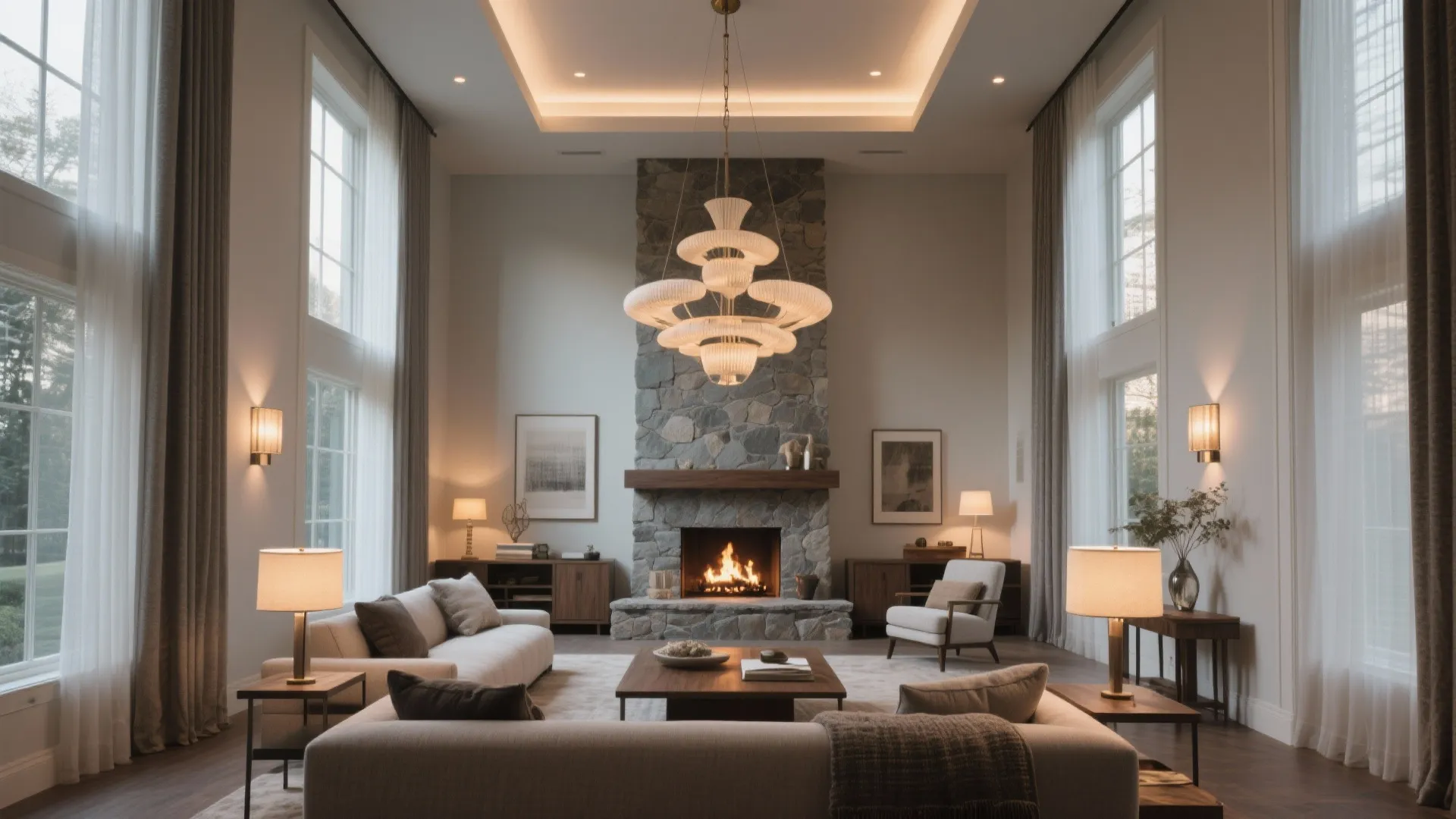 High Ceiling Living Room Lighting Ideas for Modern Homes