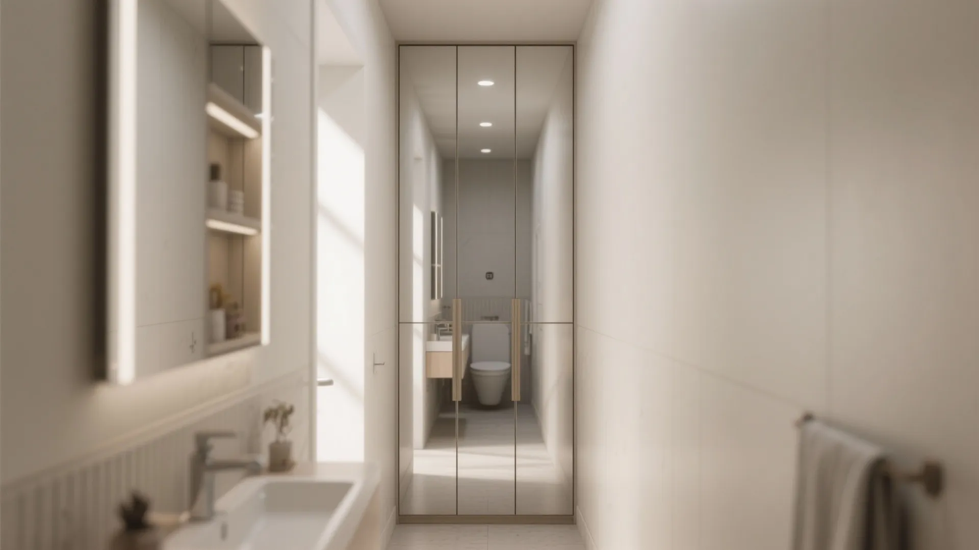 4. Tall Mirror Cabinets