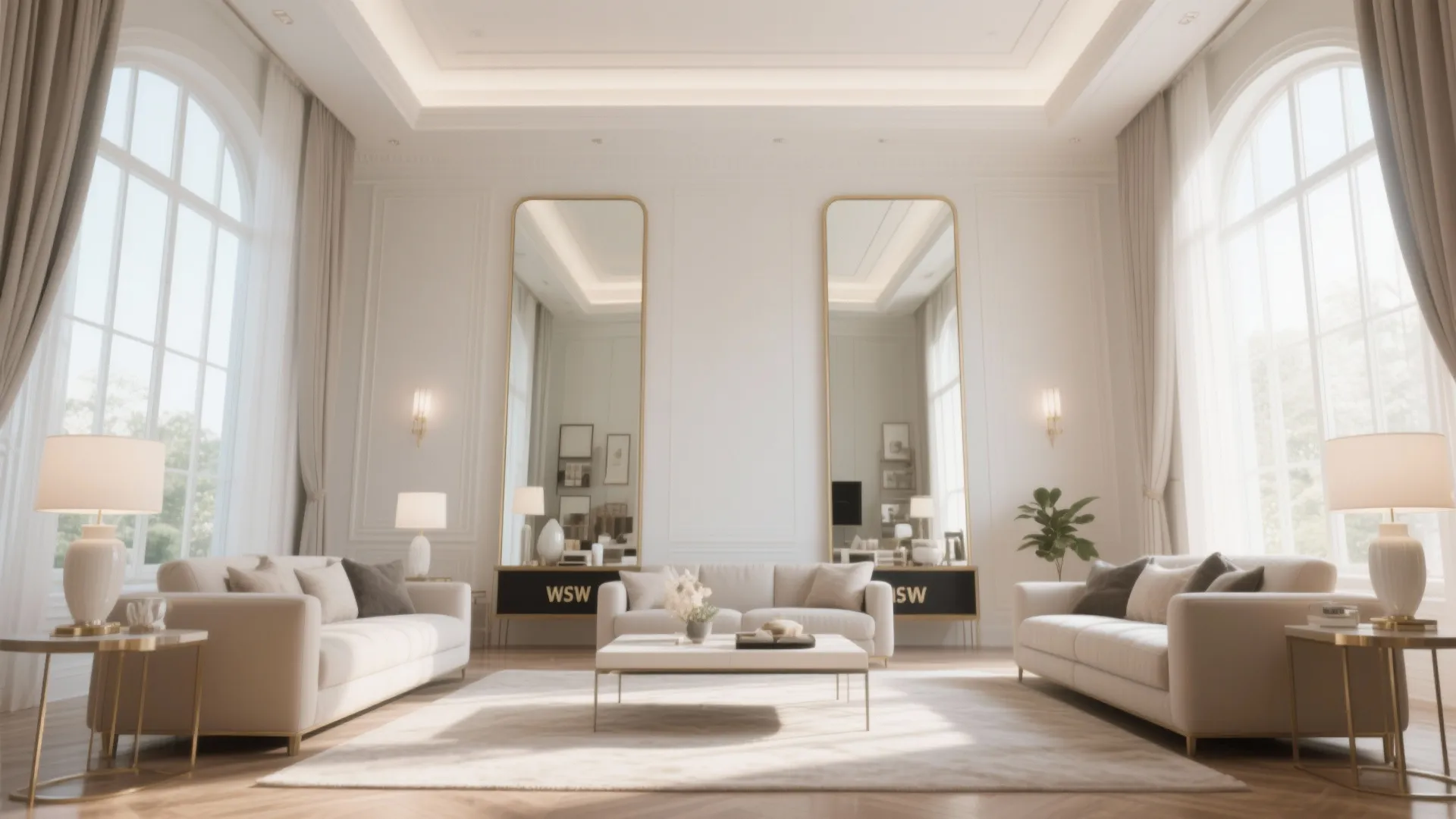 8. Slim Tall Mirrors in Pairs