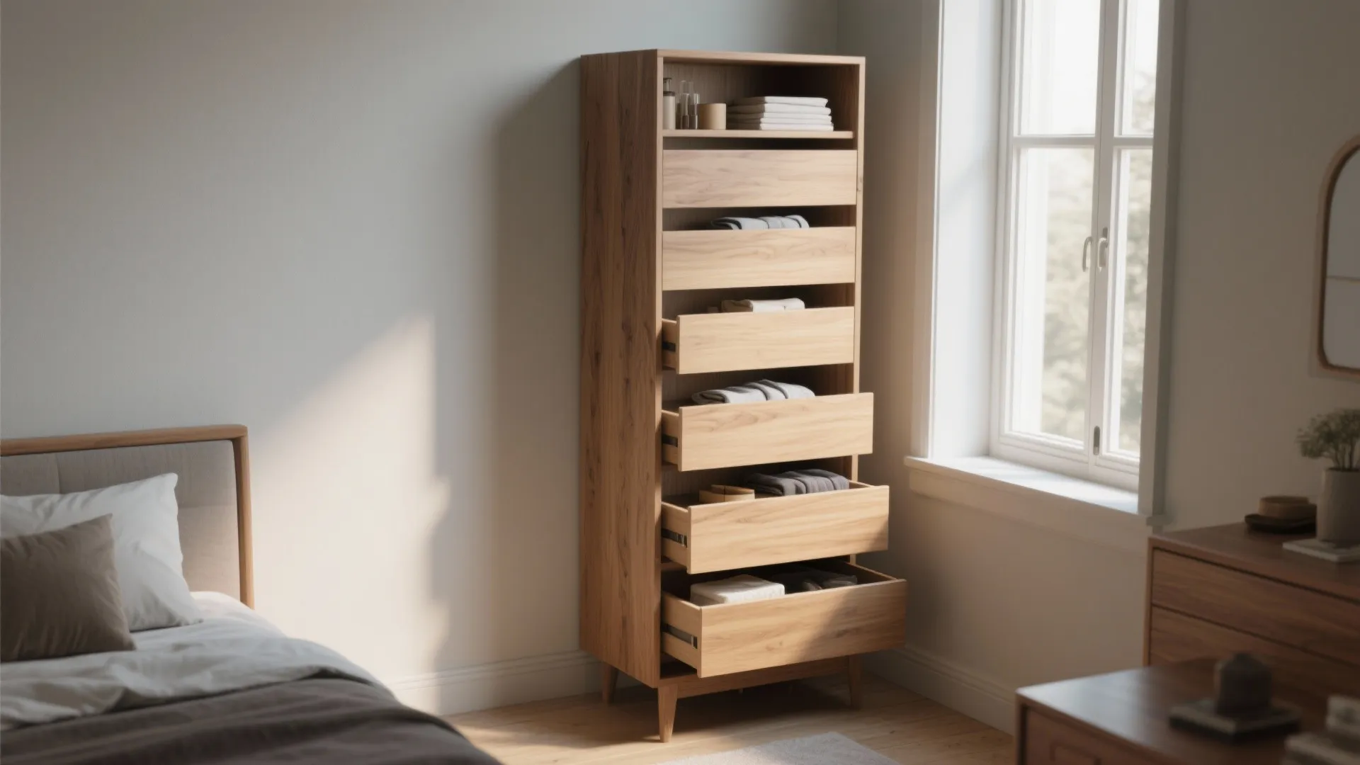 1. Go tall and narrow: vertical dressers