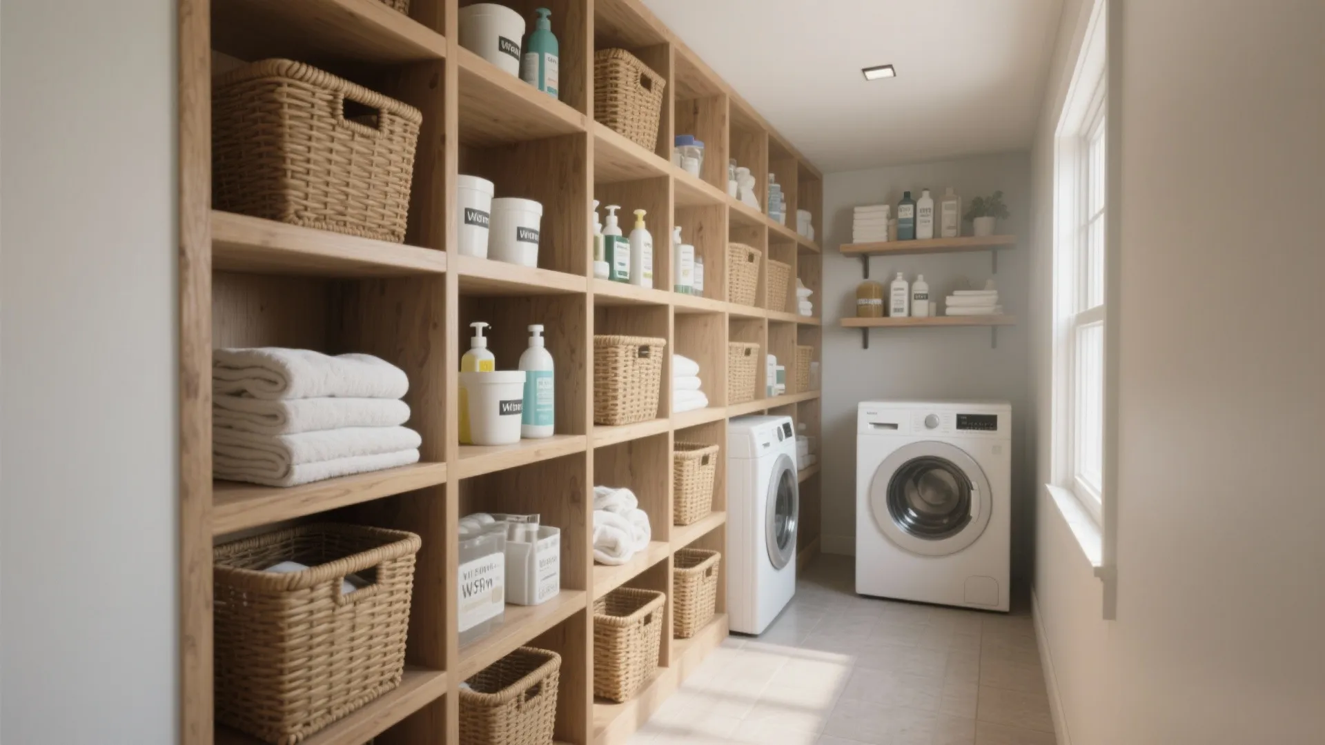 2. Floor-to-Ceiling Open Shelving