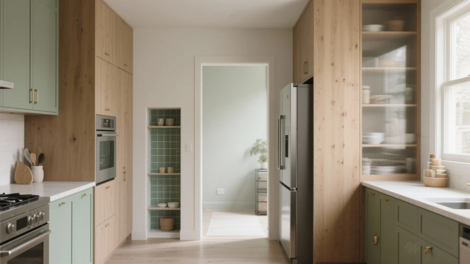 5) Hide the Mess: Pantries, Nooks, and Tall Units