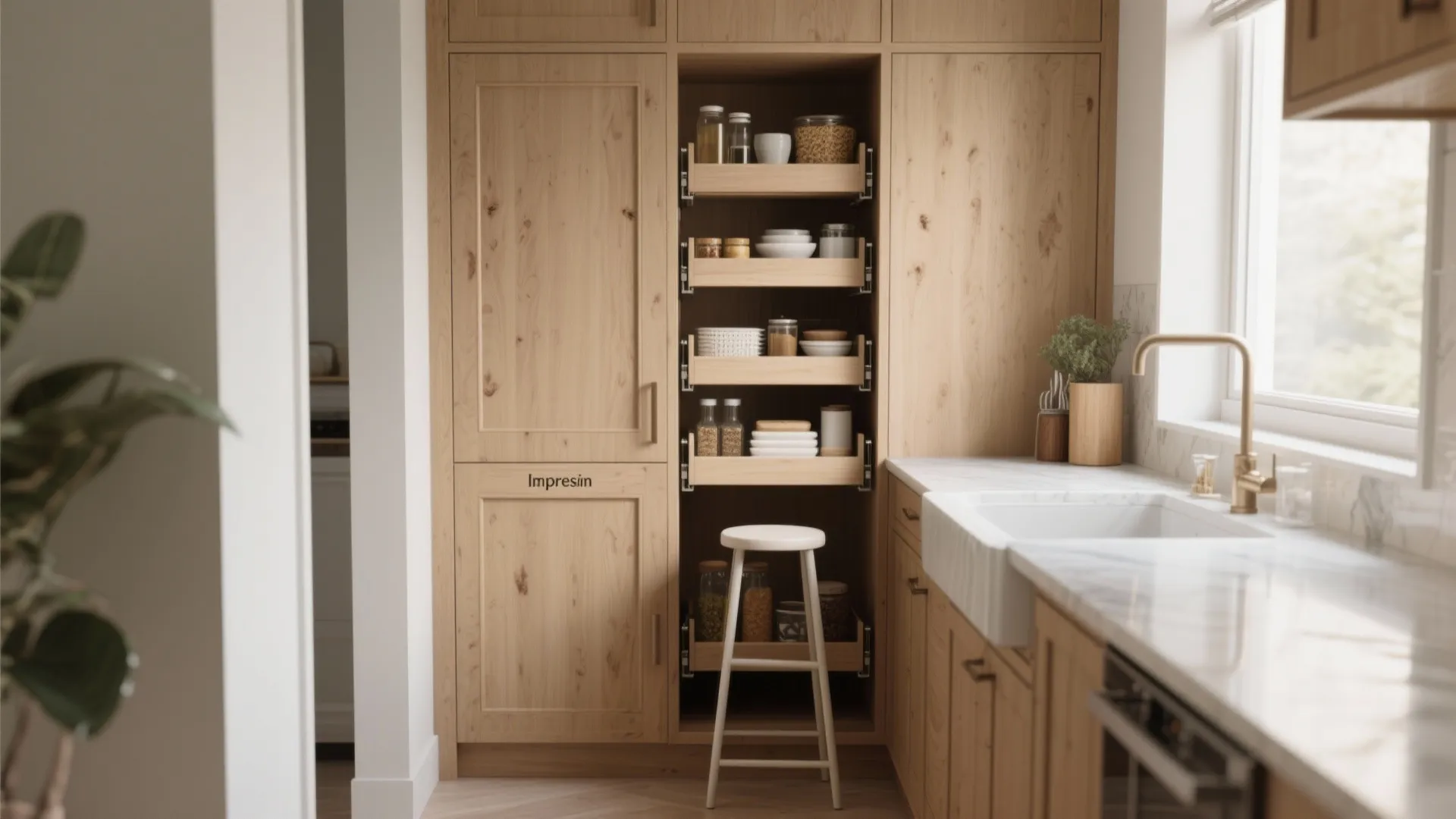 1. Go vertical with tall pantry cabinets