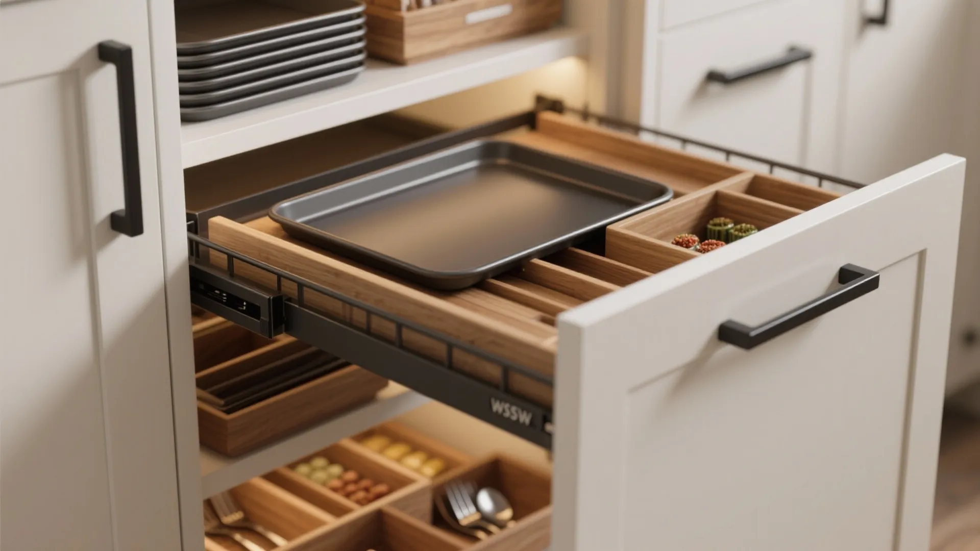 Modular Kitchen with Vertical Storage