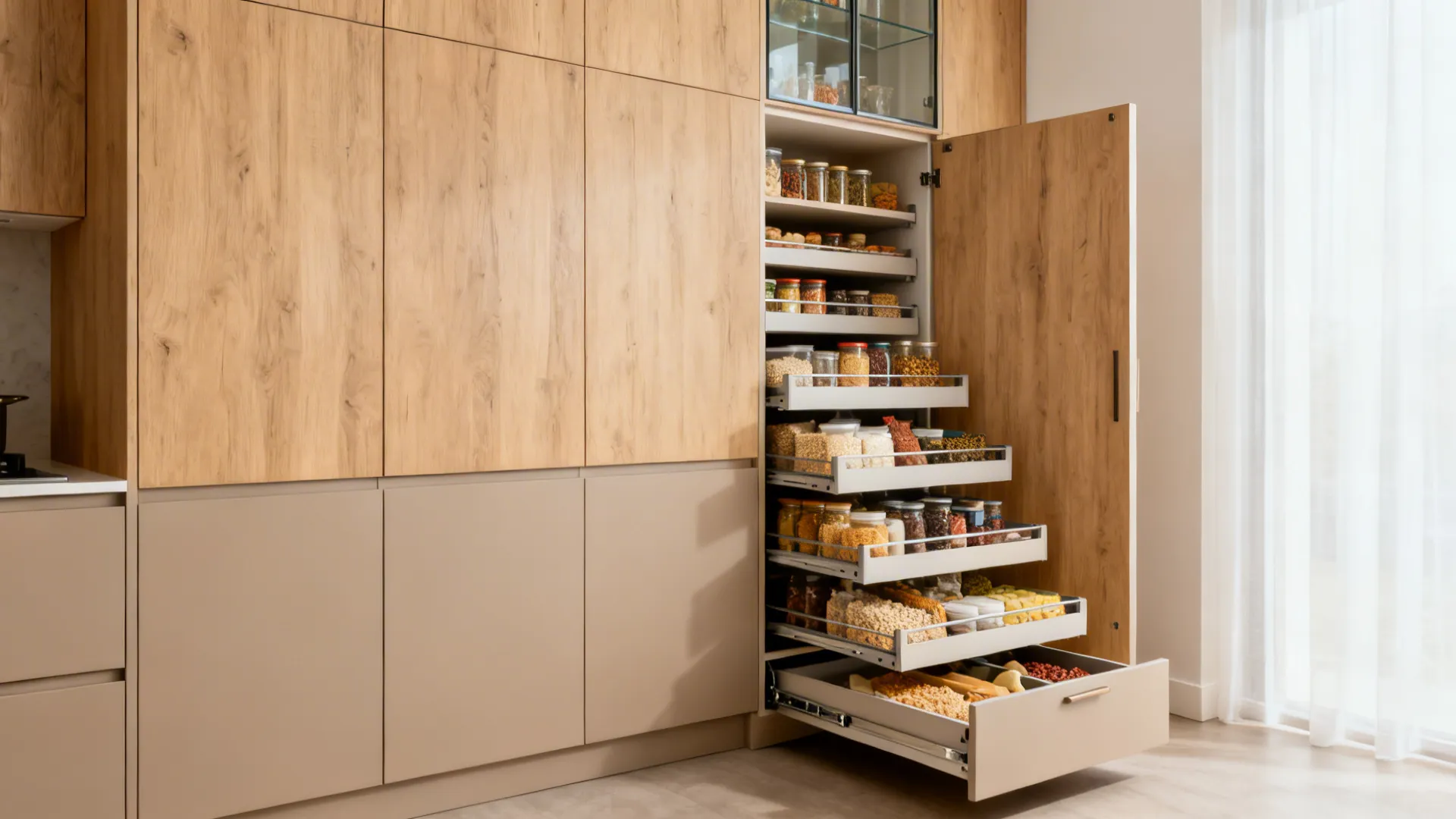 Floor-to-Ceiling Tall Cabinets for Vertical Storage