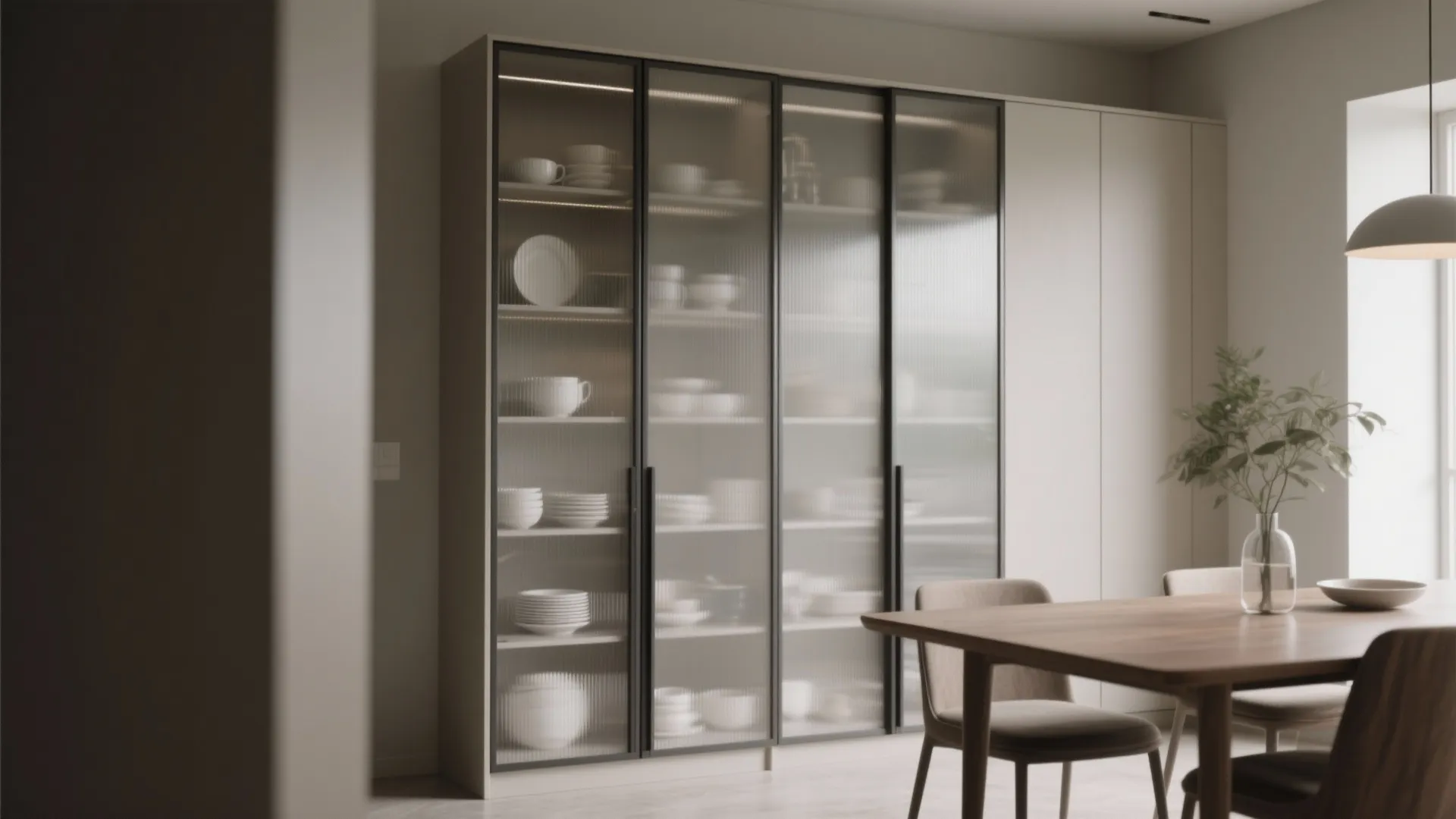 Tall Cabinet with Sliding Doors