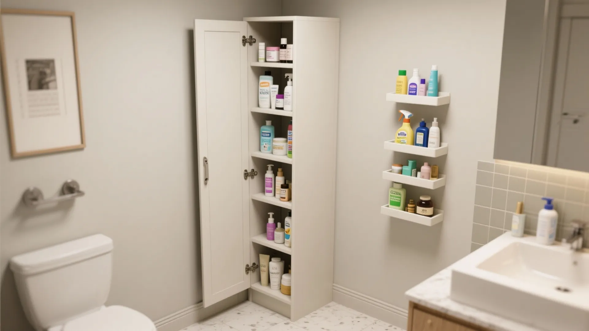 8. Tall Slim Cabinets